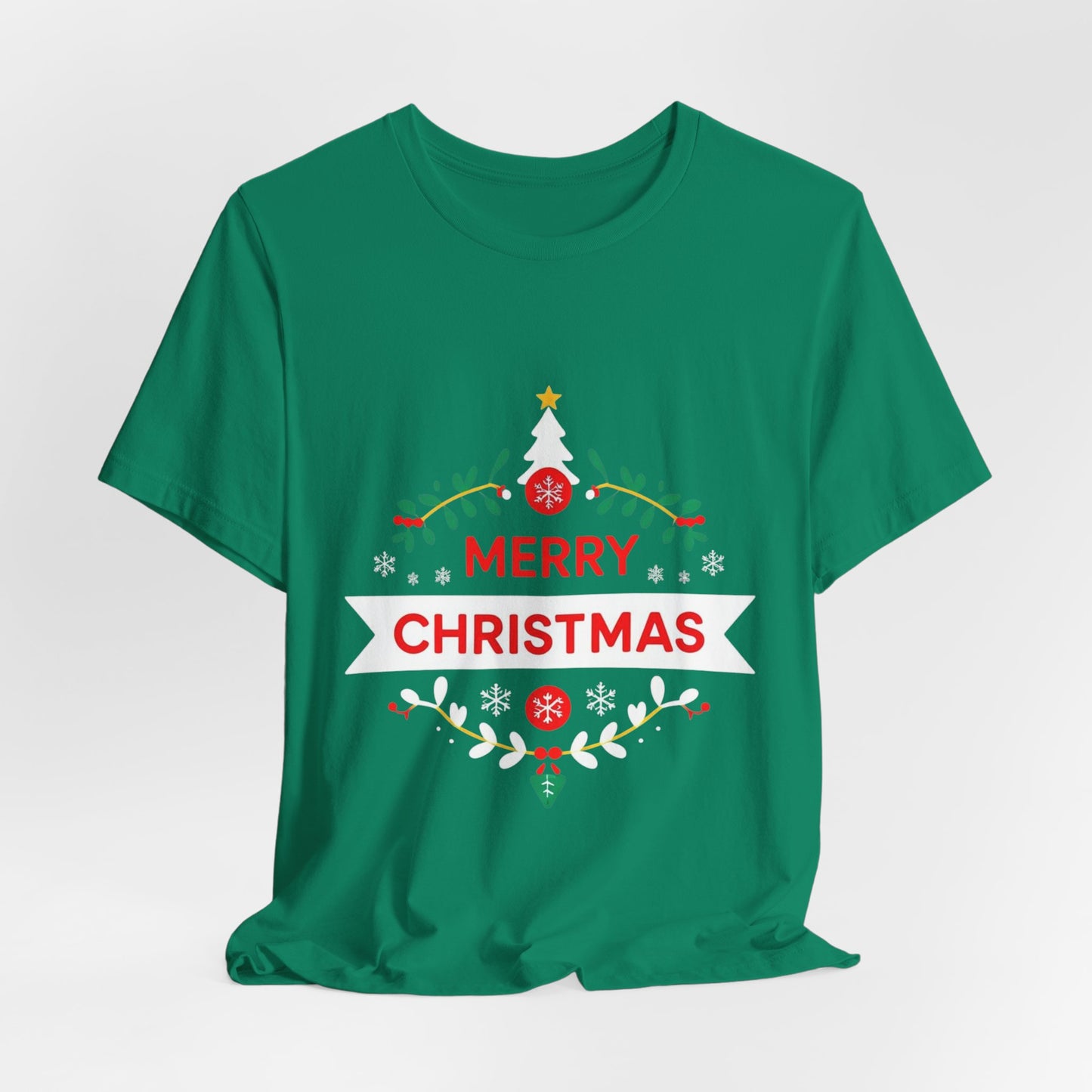 Merry Christmas Unisex Tee, Holiday T-Shirt, Festive Short Sleeve Shirt, Christmas Gift, Seasonal Apparel