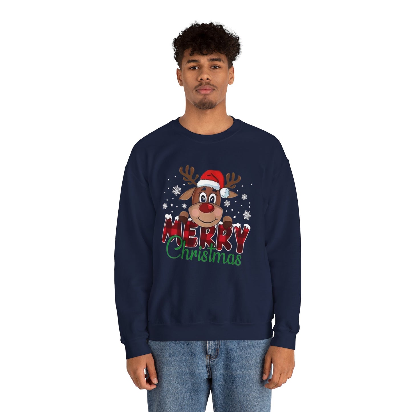 Merry Christmas Unisex Crewneck Sweatshirt, Holiday Gift, Festive Apparel, Cozy Winter Wear, Christmas Sweatshirt, Cheerful Design