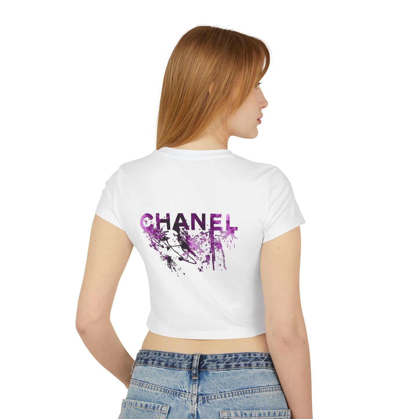 Chic Women's Graphic Baby Tee, Fashionable Casual Top, Streetwear Style, Stylish Gift for Her, Summer Wardrobe Essential