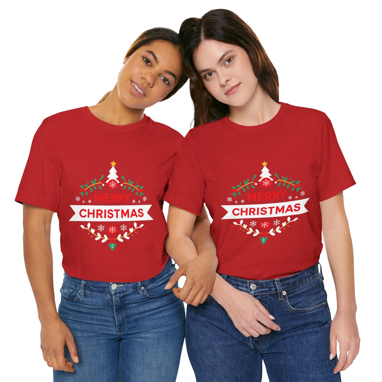 Merry Christmas Unisex Tee, Holiday T-Shirt, Festive Short Sleeve Shirt, Christmas Gift, Seasonal Apparel