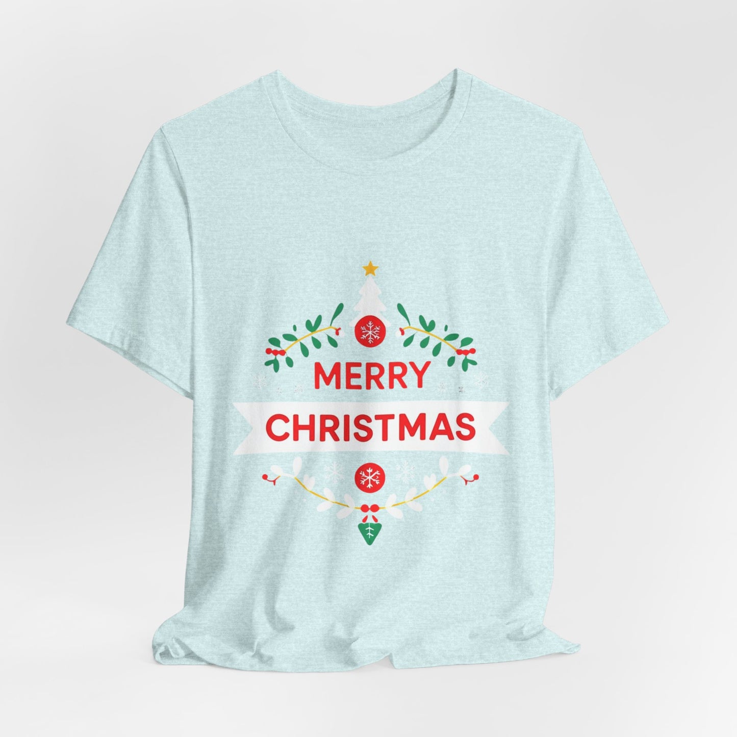 Merry Christmas Unisex Tee, Holiday T-Shirt, Festive Short Sleeve Shirt, Christmas Gift, Seasonal Apparel
