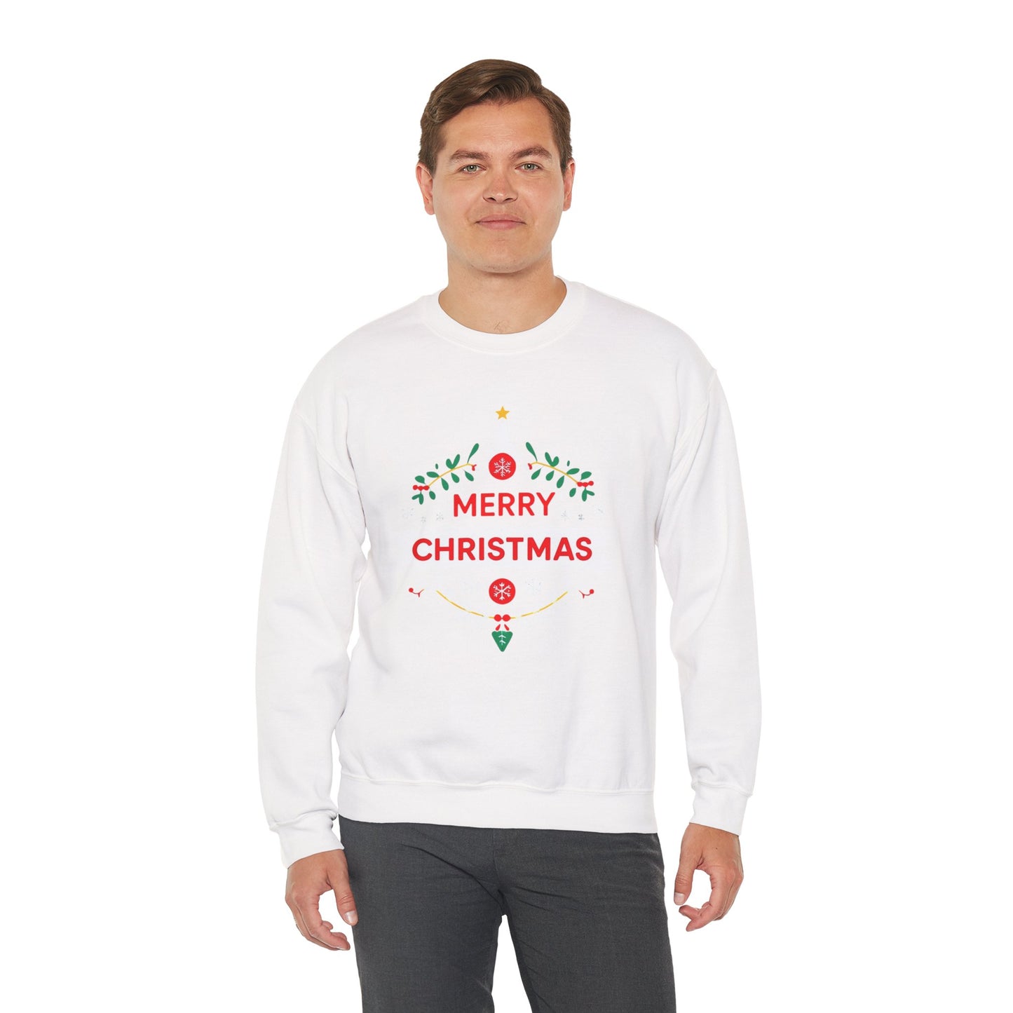 Merry Christmas Unisex Crewneck Sweatshirt, Holiday Sweater, Christmas Gift, Cozy Crewneck, Winter Fashion