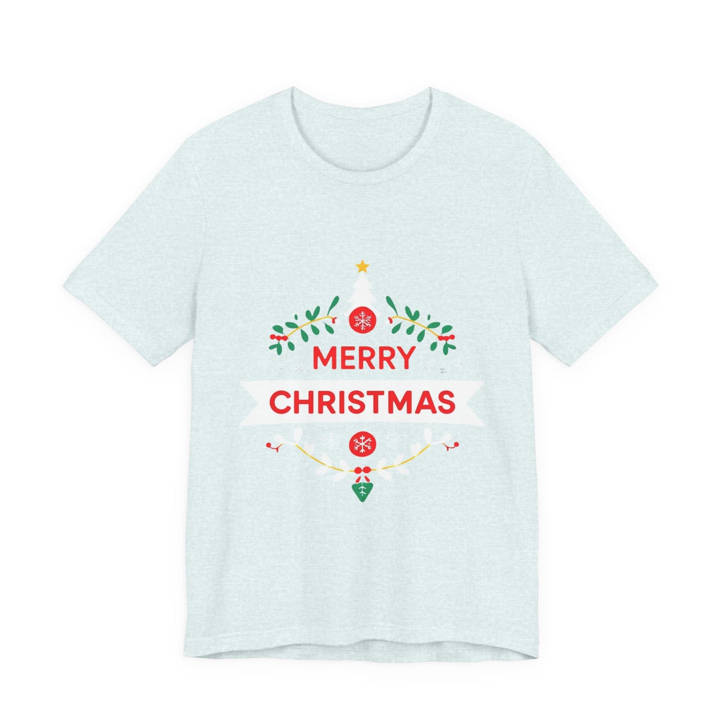 Merry Christmas Unisex Tee, Holiday T-Shirt, Festive Short Sleeve Shirt, Christmas Gift, Seasonal Apparel