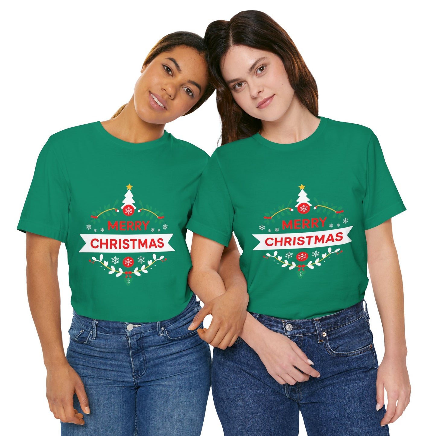 Merry Christmas Unisex Tee, Holiday T-Shirt, Festive Short Sleeve Shirt, Christmas Gift, Seasonal Apparel