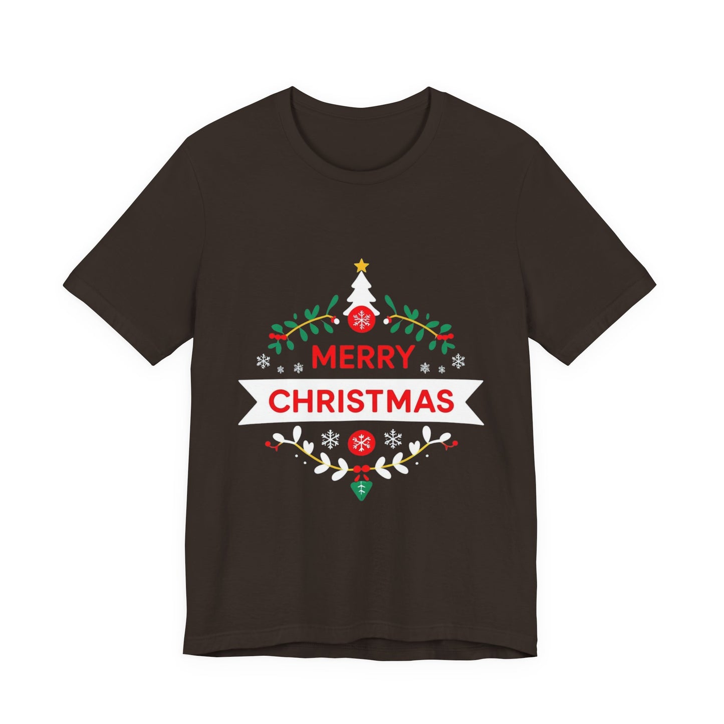 Merry Christmas Unisex Tee, Holiday T-Shirt, Festive Short Sleeve Shirt, Christmas Gift, Seasonal Apparel