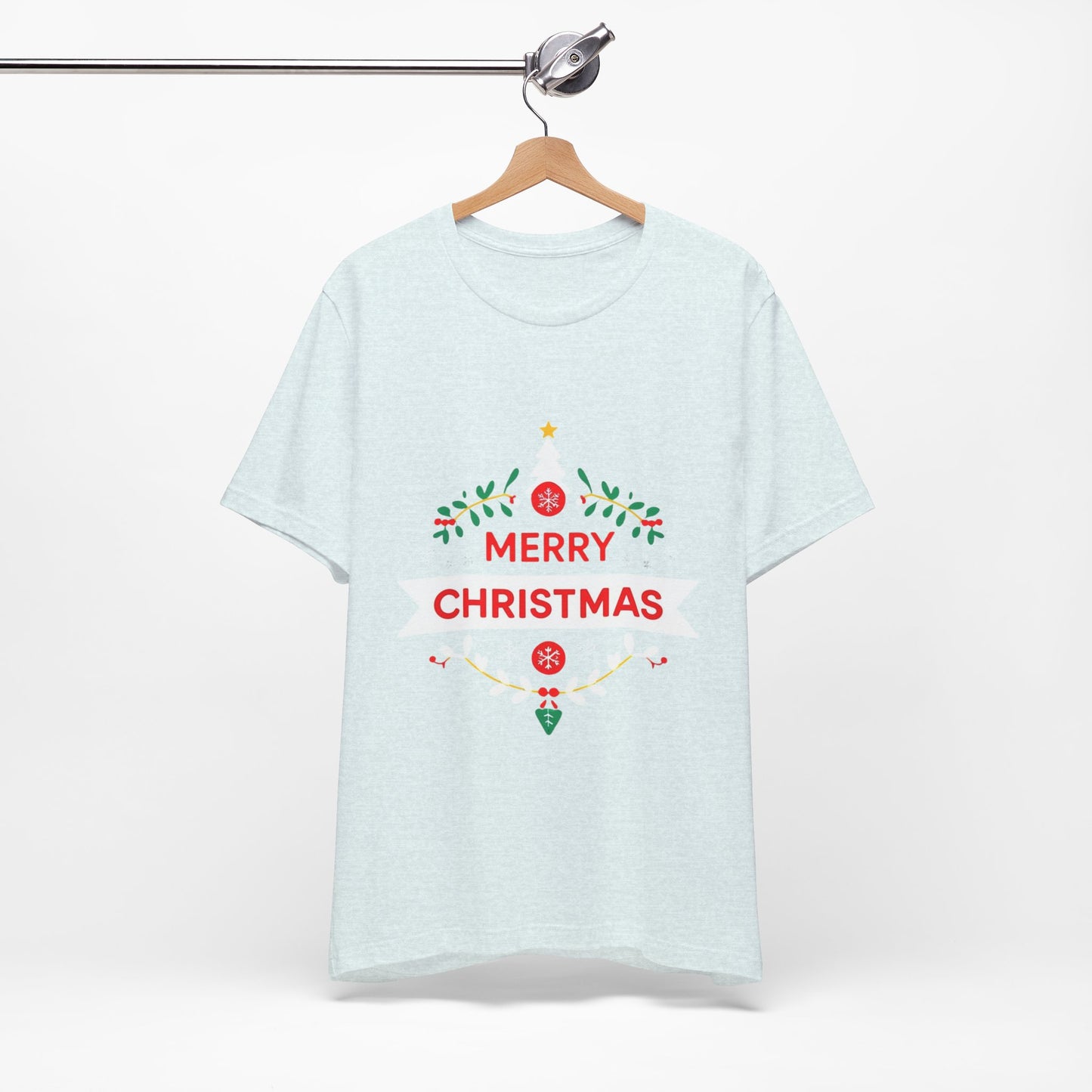 Merry Christmas Unisex Tee, Holiday T-Shirt, Festive Short Sleeve Shirt, Christmas Gift, Seasonal Apparel