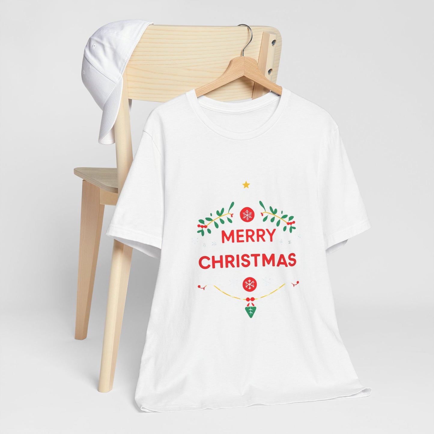 Merry Christmas Unisex Tee, Holiday T-Shirt, Festive Short Sleeve Shirt, Christmas Gift, Seasonal Apparel