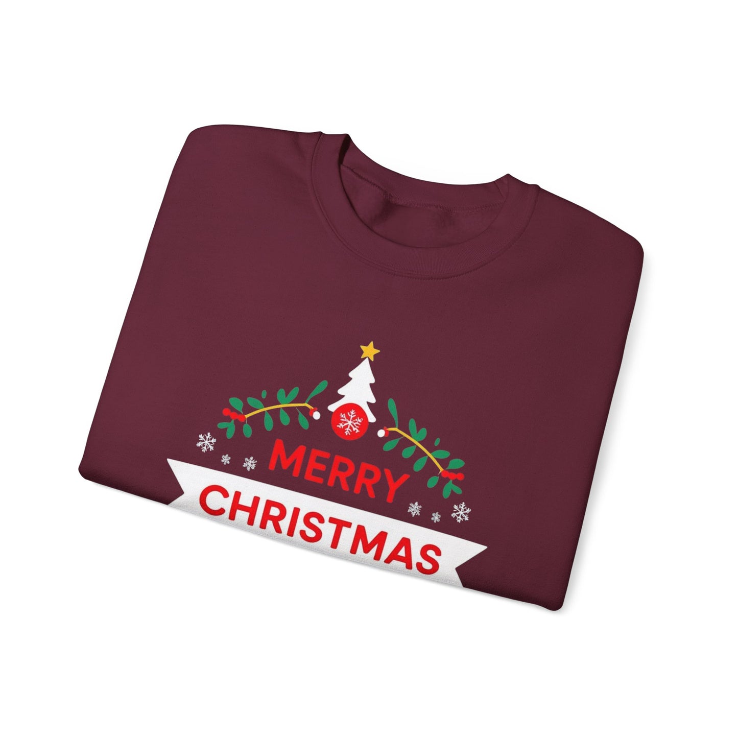Merry Christmas Unisex Crewneck Sweatshirt, Holiday Sweater, Christmas Gift, Cozy Crewneck, Winter Fashion