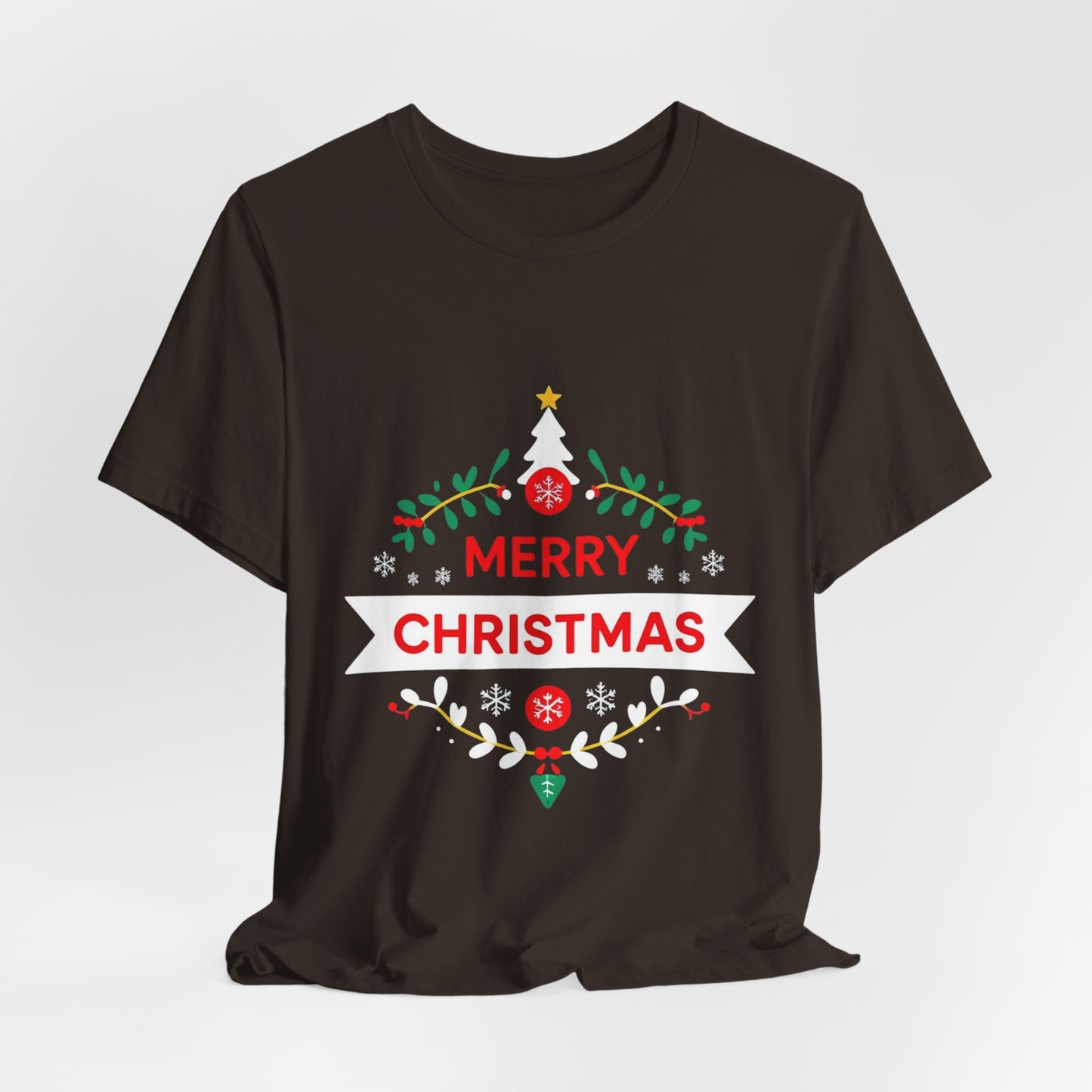 Merry Christmas Unisex Tee, Holiday T-Shirt, Festive Short Sleeve Shirt, Christmas Gift, Seasonal Apparel