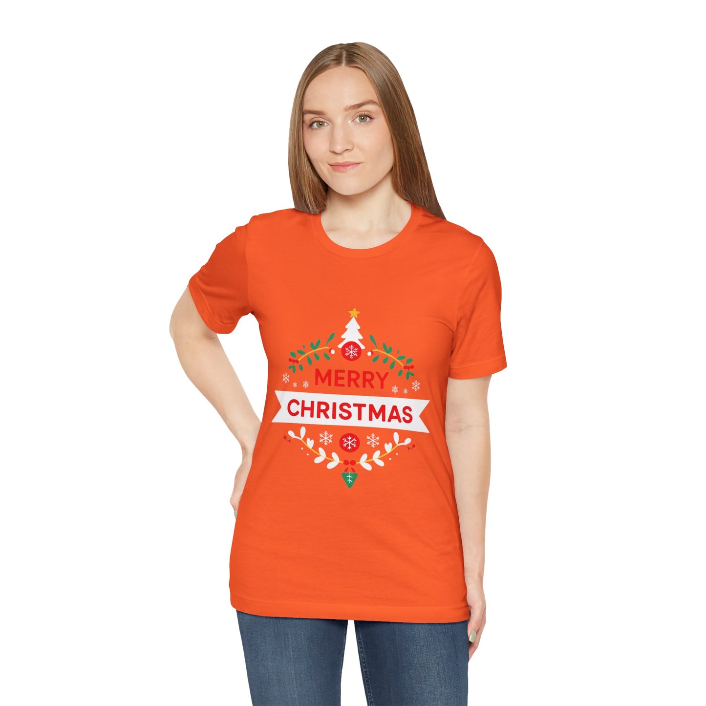 Merry Christmas Unisex Tee, Holiday T-Shirt, Festive Short Sleeve Shirt, Christmas Gift, Seasonal Apparel