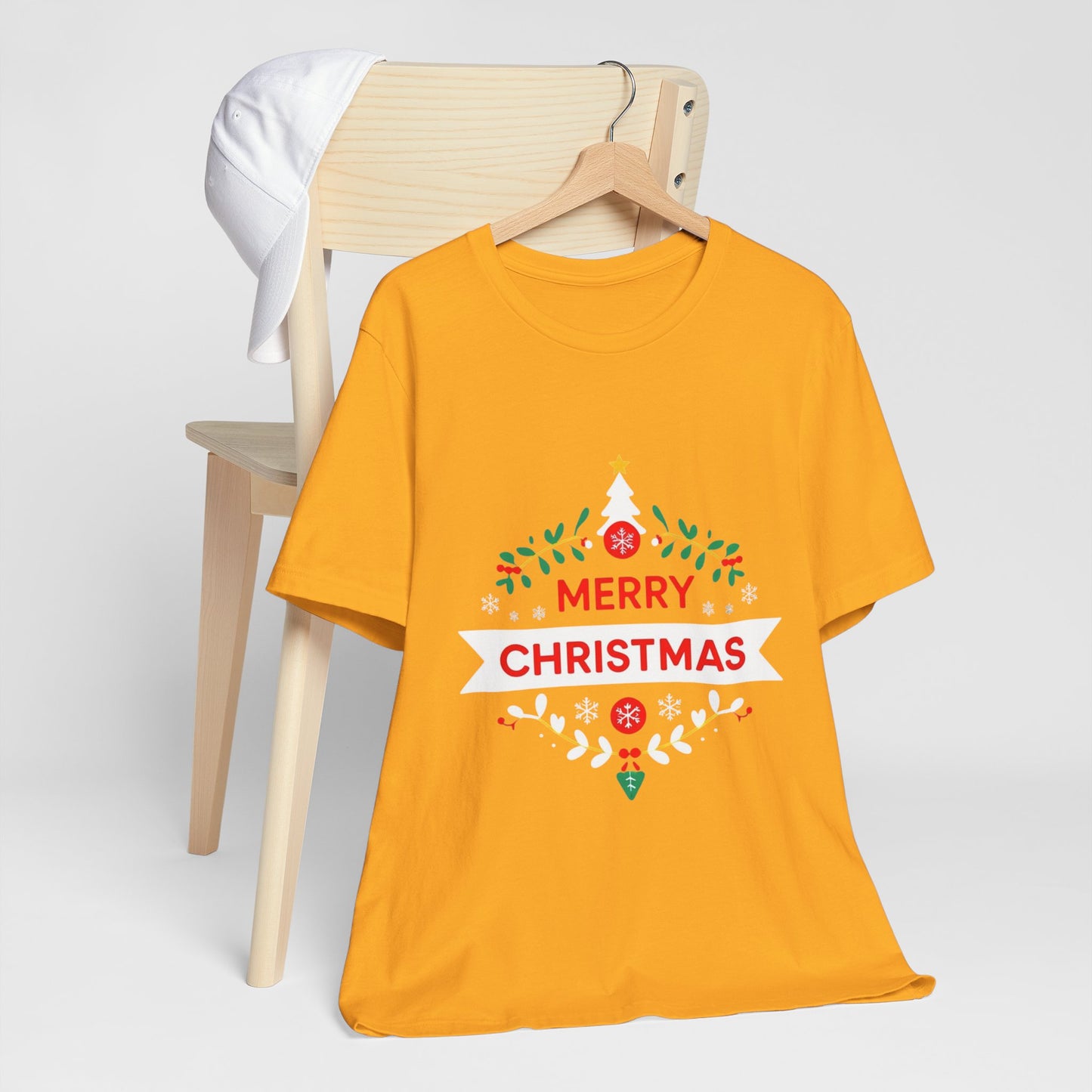 Merry Christmas Unisex Tee, Holiday T-Shirt, Festive Short Sleeve Shirt, Christmas Gift, Seasonal Apparel