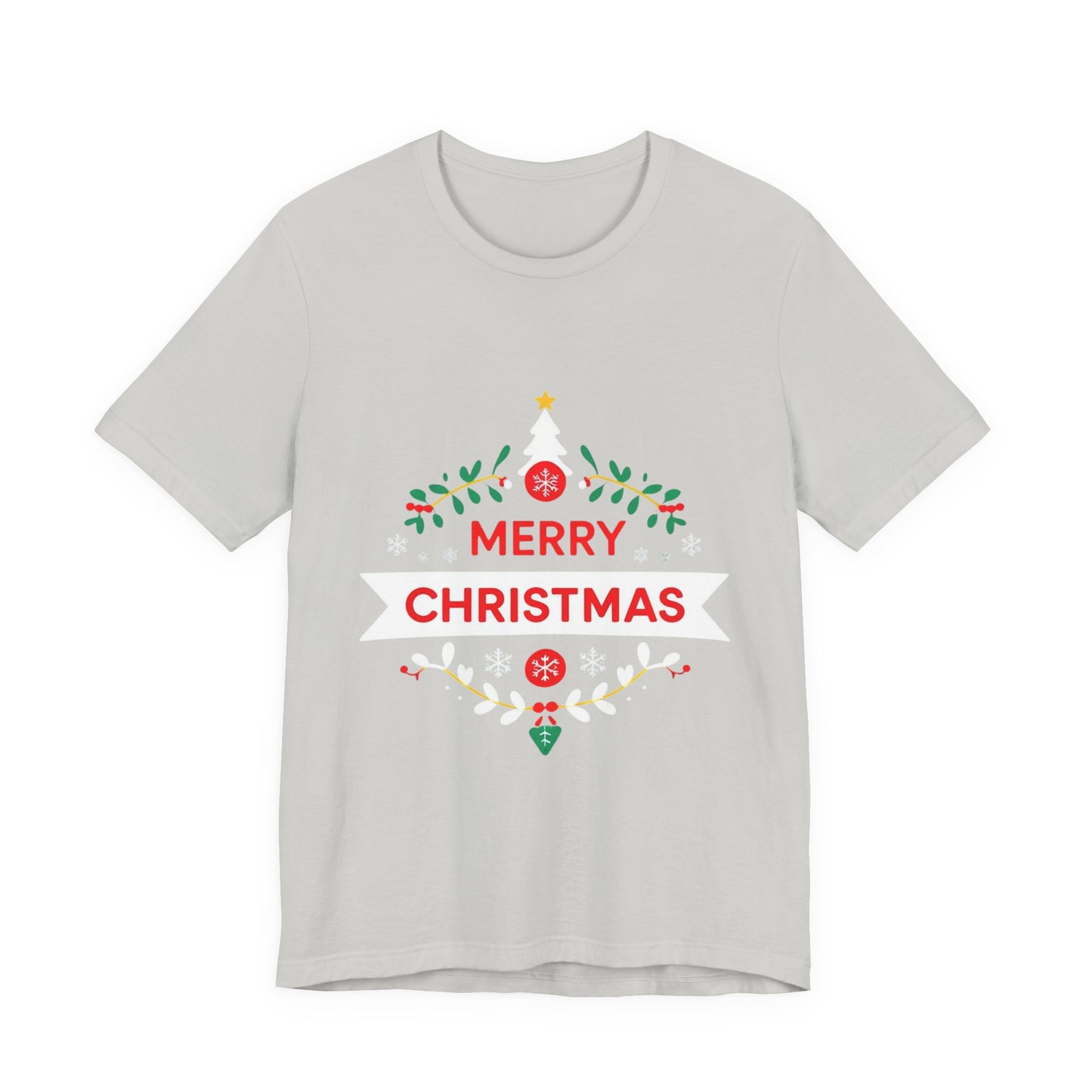 Merry Christmas Unisex Tee, Holiday T-Shirt, Festive Short Sleeve Shirt, Christmas Gift, Seasonal Apparel