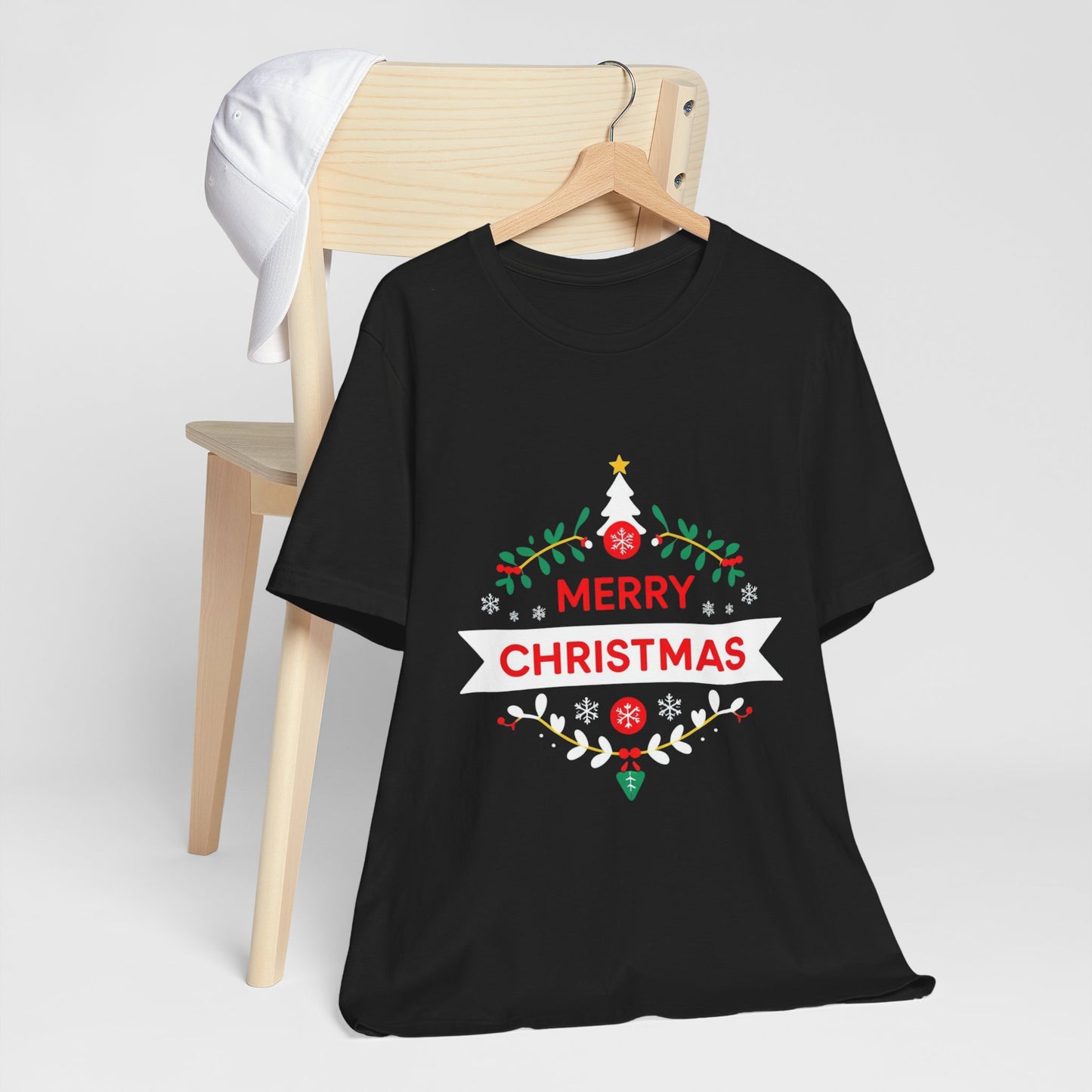 Merry Christmas Unisex Tee, Holiday T-Shirt, Festive Short Sleeve Shirt, Christmas Gift, Seasonal Apparel