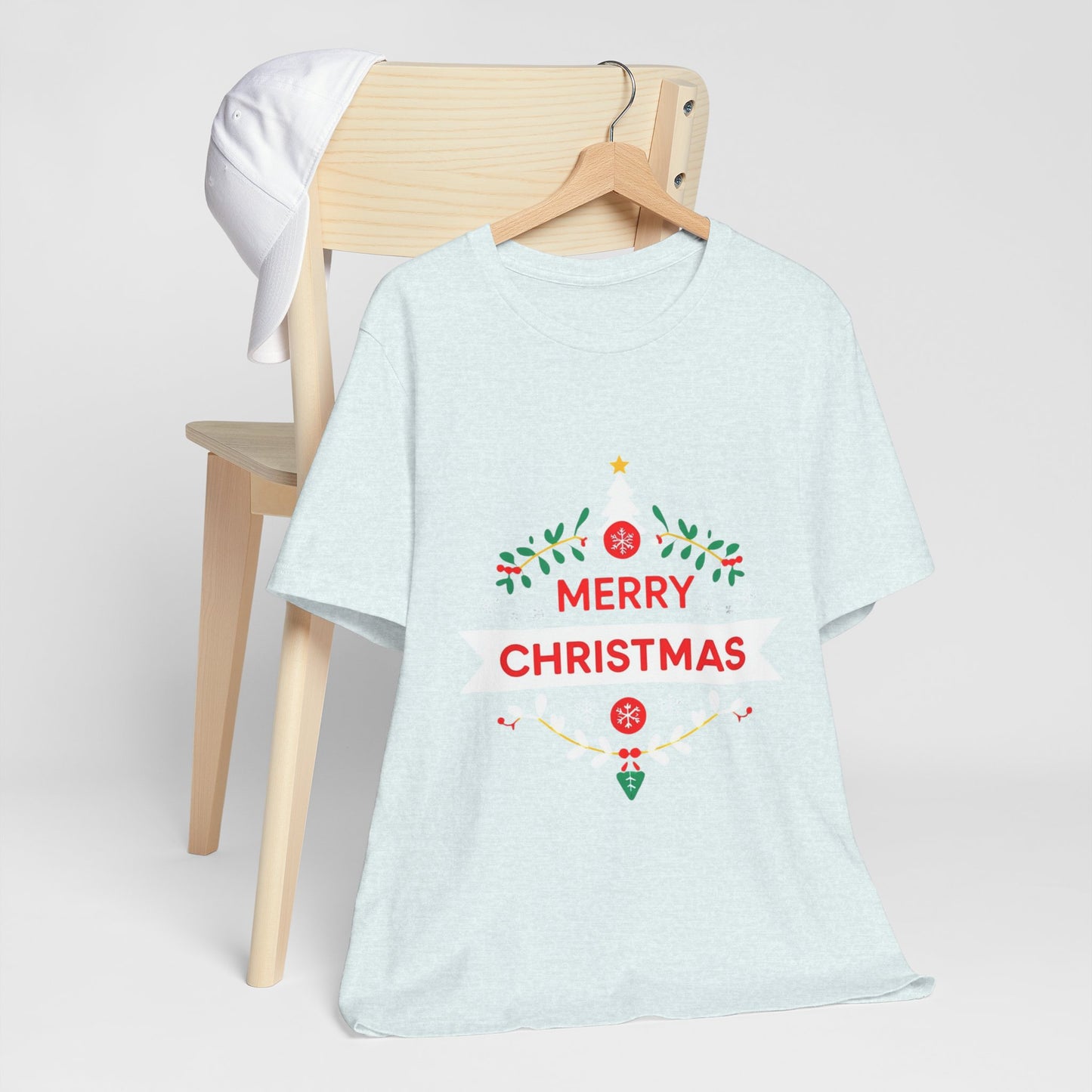 Merry Christmas Unisex Tee, Holiday T-Shirt, Festive Short Sleeve Shirt, Christmas Gift, Seasonal Apparel