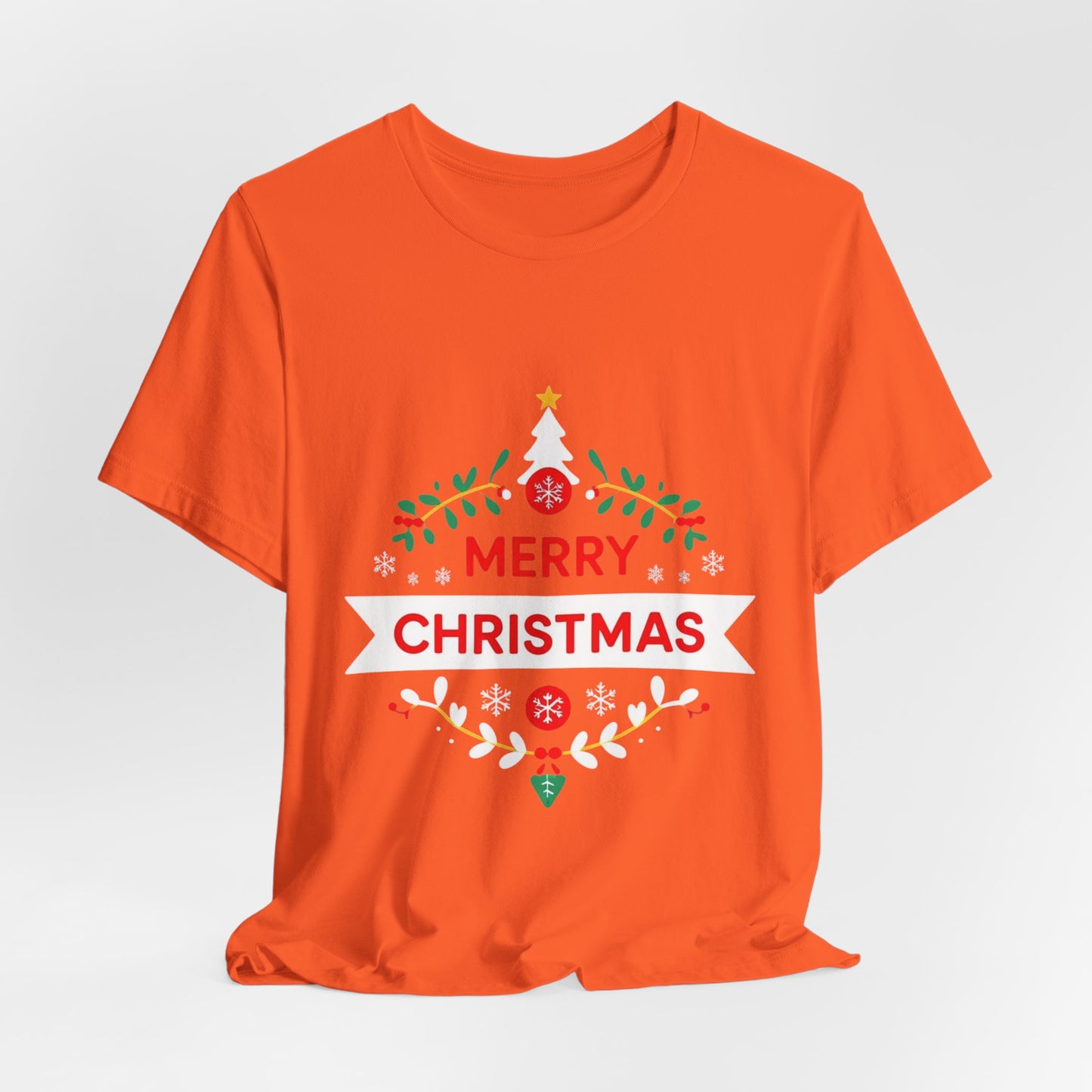 Merry Christmas Unisex Tee, Holiday T-Shirt, Festive Short Sleeve Shirt, Christmas Gift, Seasonal Apparel