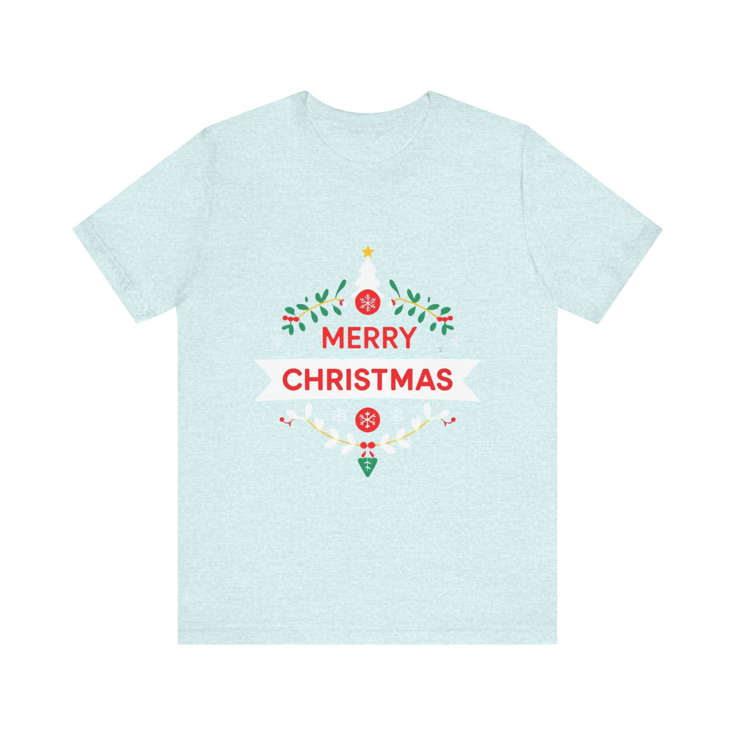 Merry Christmas Unisex Tee, Holiday T-Shirt, Festive Short Sleeve Shirt, Christmas Gift, Seasonal Apparel
