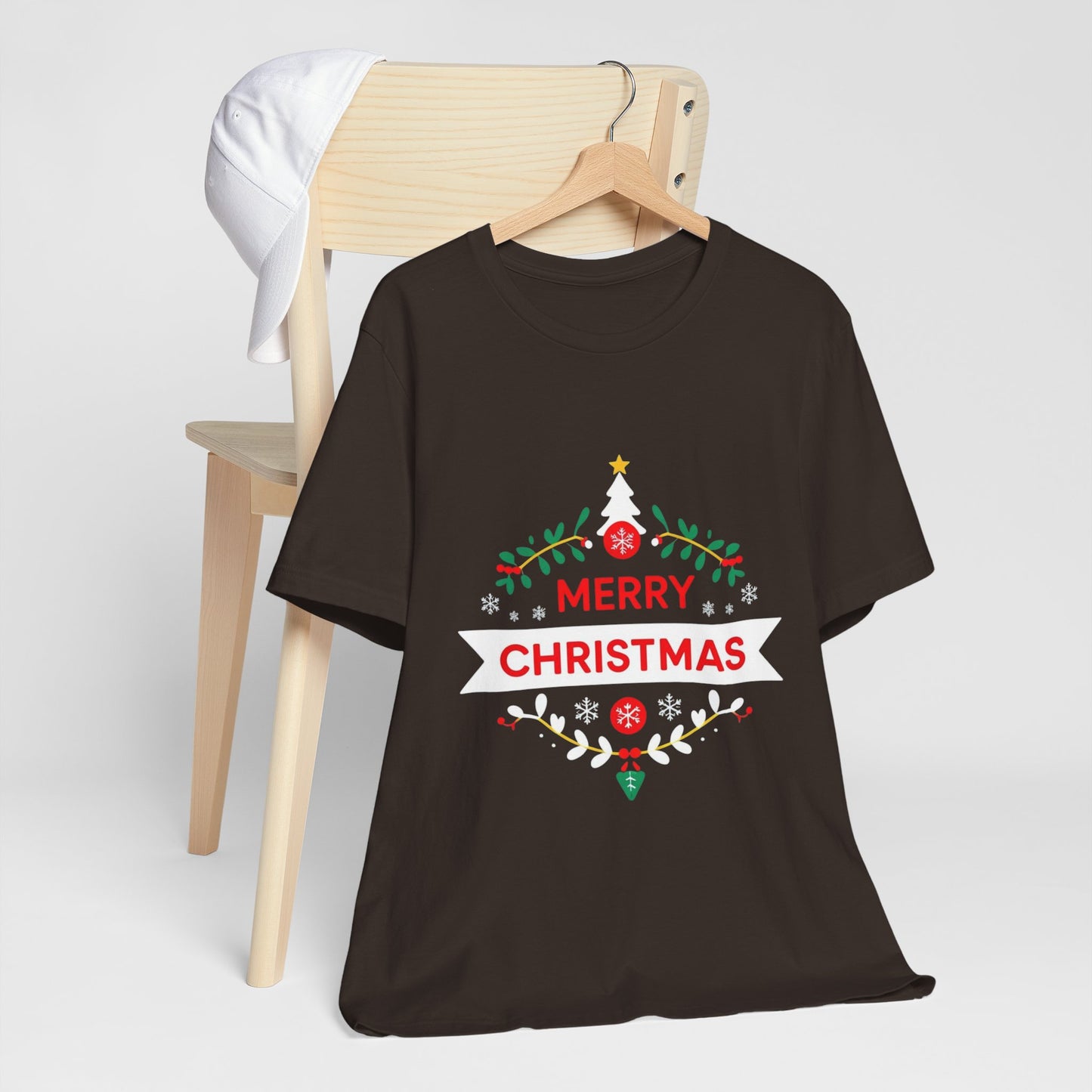 Merry Christmas Unisex Tee, Holiday T-Shirt, Festive Short Sleeve Shirt, Christmas Gift, Seasonal Apparel