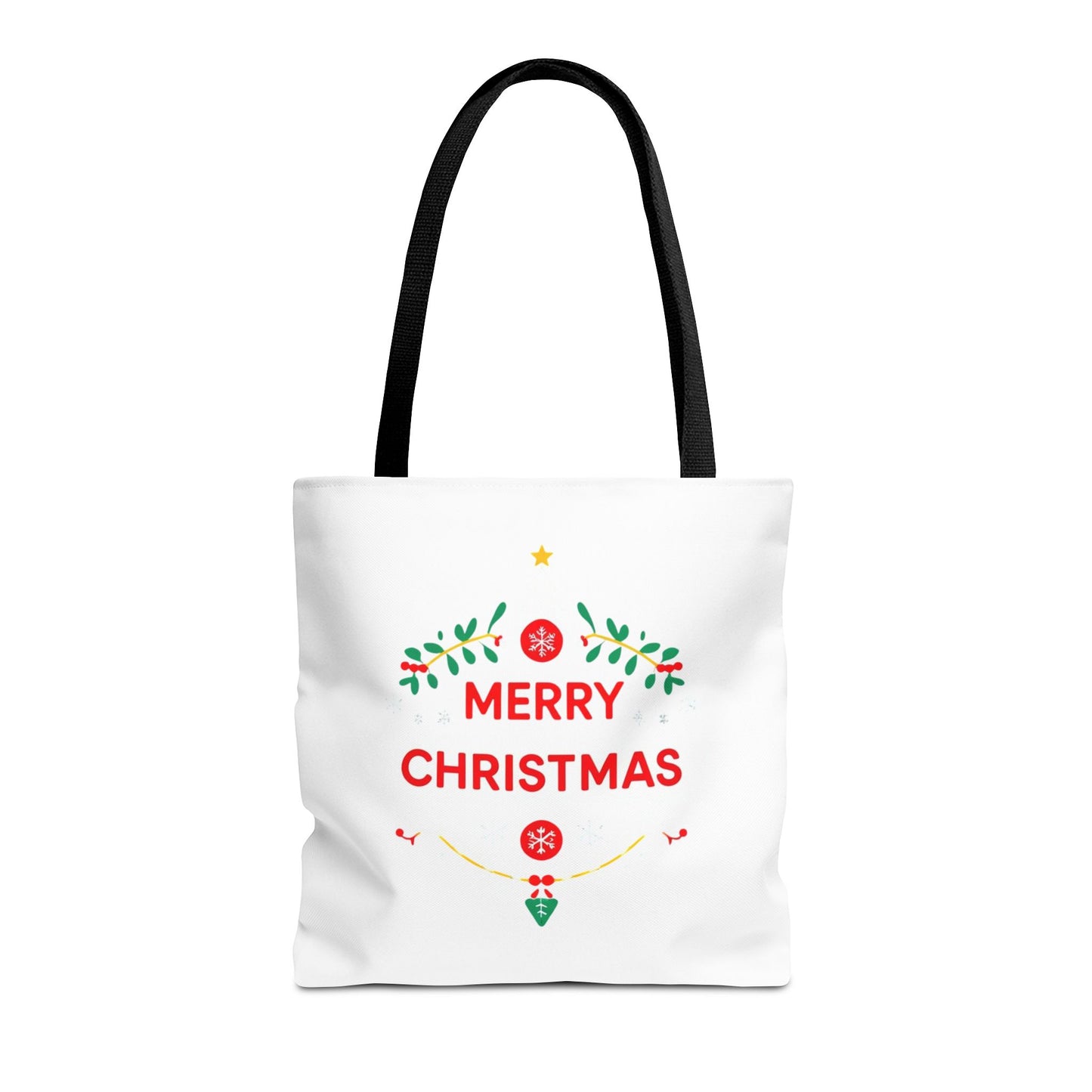Christmas Tote Bag, Holiday Shopping Bag, Merry Christmas Gift, Seasonal Reusable Bag, Merry & Bright Tote ( customize available)