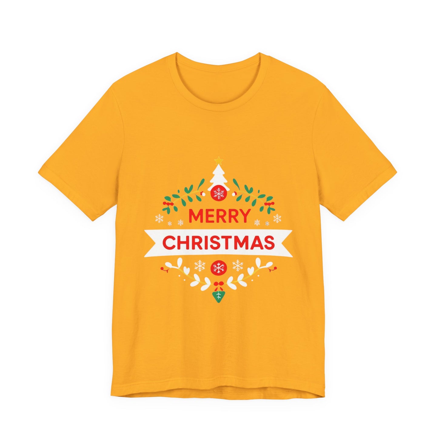 Merry Christmas Unisex Tee, Holiday T-Shirt, Festive Short Sleeve Shirt, Christmas Gift, Seasonal Apparel