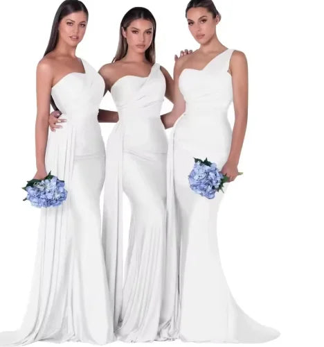 Customized Burnt Orange Mermaid Bridesmaid Dresses Satin Corset Bride Maids Gowns vestidos de fiestas robes invitée mariage