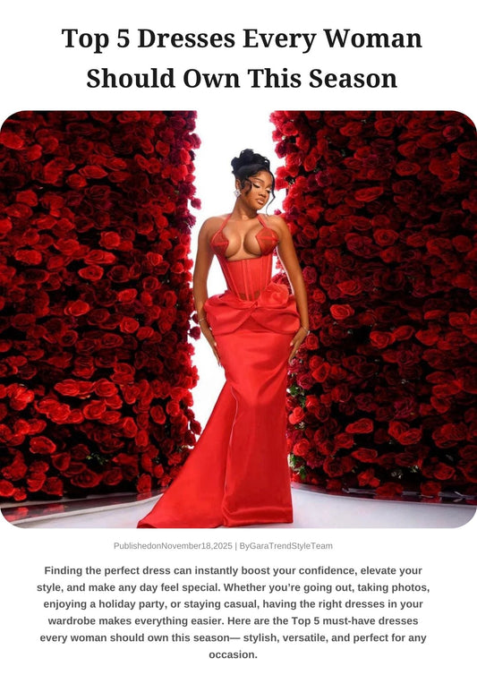 Top 5 Trendy Dresses_ Every Women Should Own This  Season