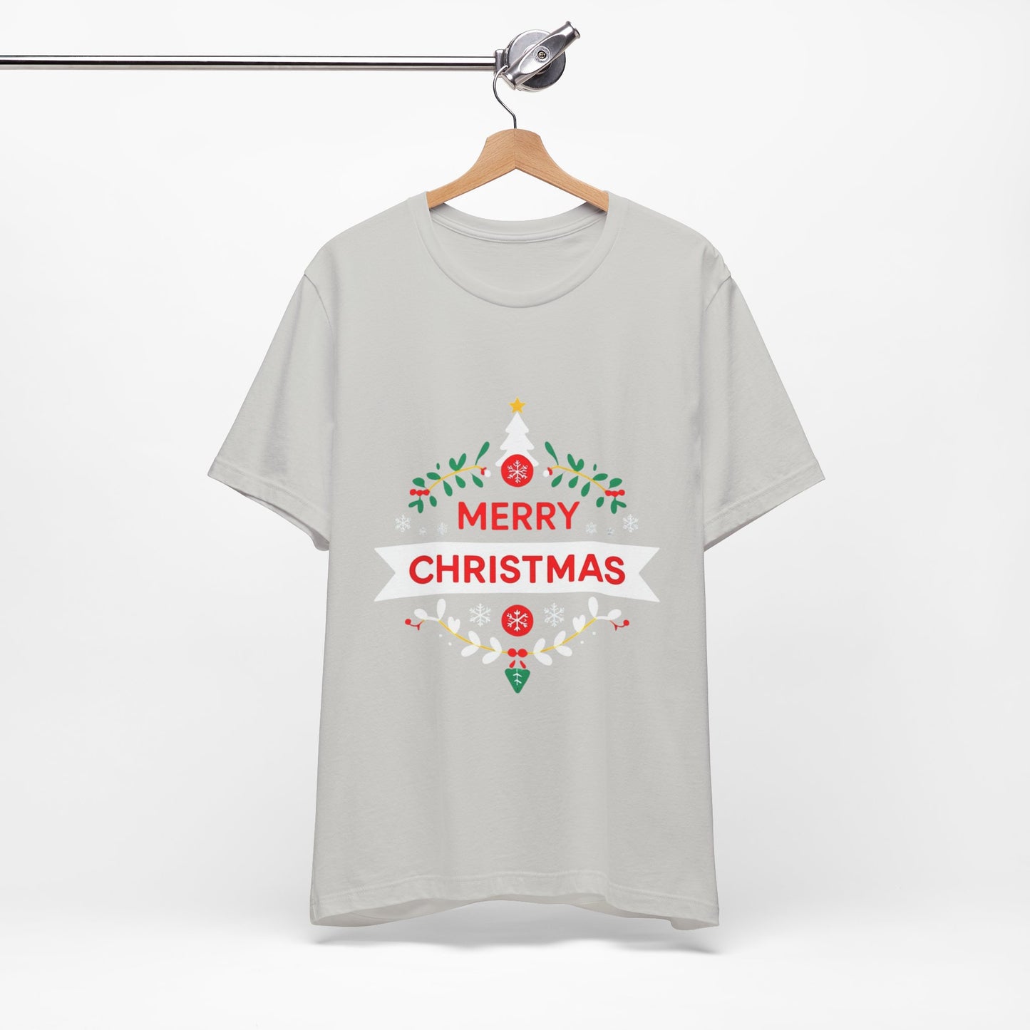 Merry Christmas Unisex Tee, Holiday T-Shirt, Festive Short Sleeve Shirt, Christmas Gift, Seasonal Apparel