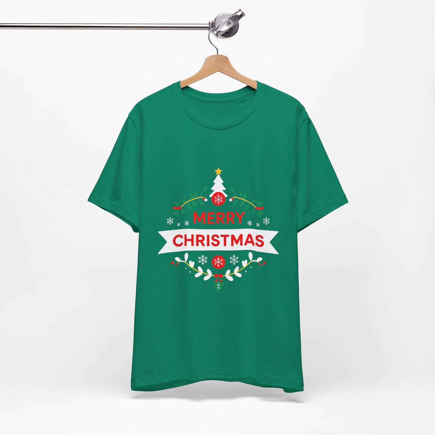 Merry Christmas Unisex Tee, Holiday T-Shirt, Festive Short Sleeve Shirt, Christmas Gift, Seasonal Apparel