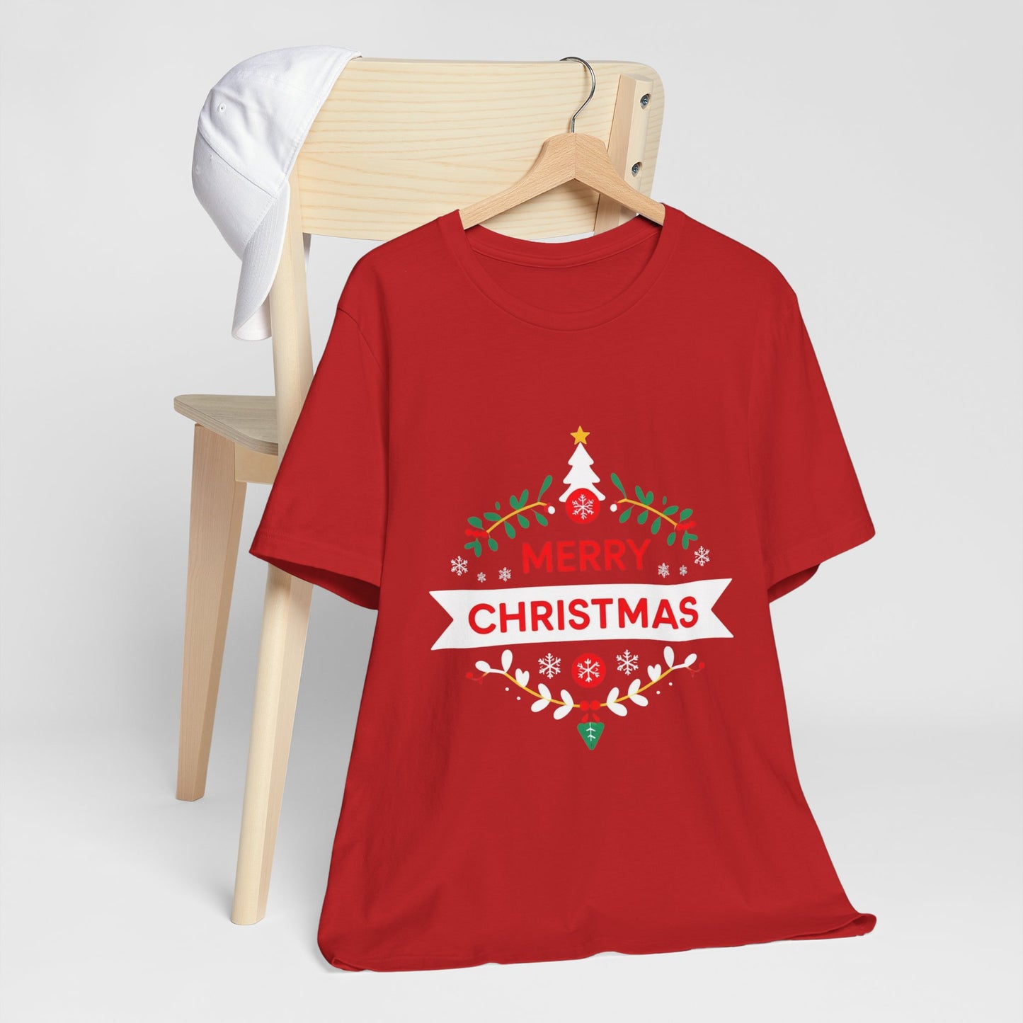 Merry Christmas Unisex Tee, Holiday T-Shirt, Festive Short Sleeve Shirt, Christmas Gift, Seasonal Apparel