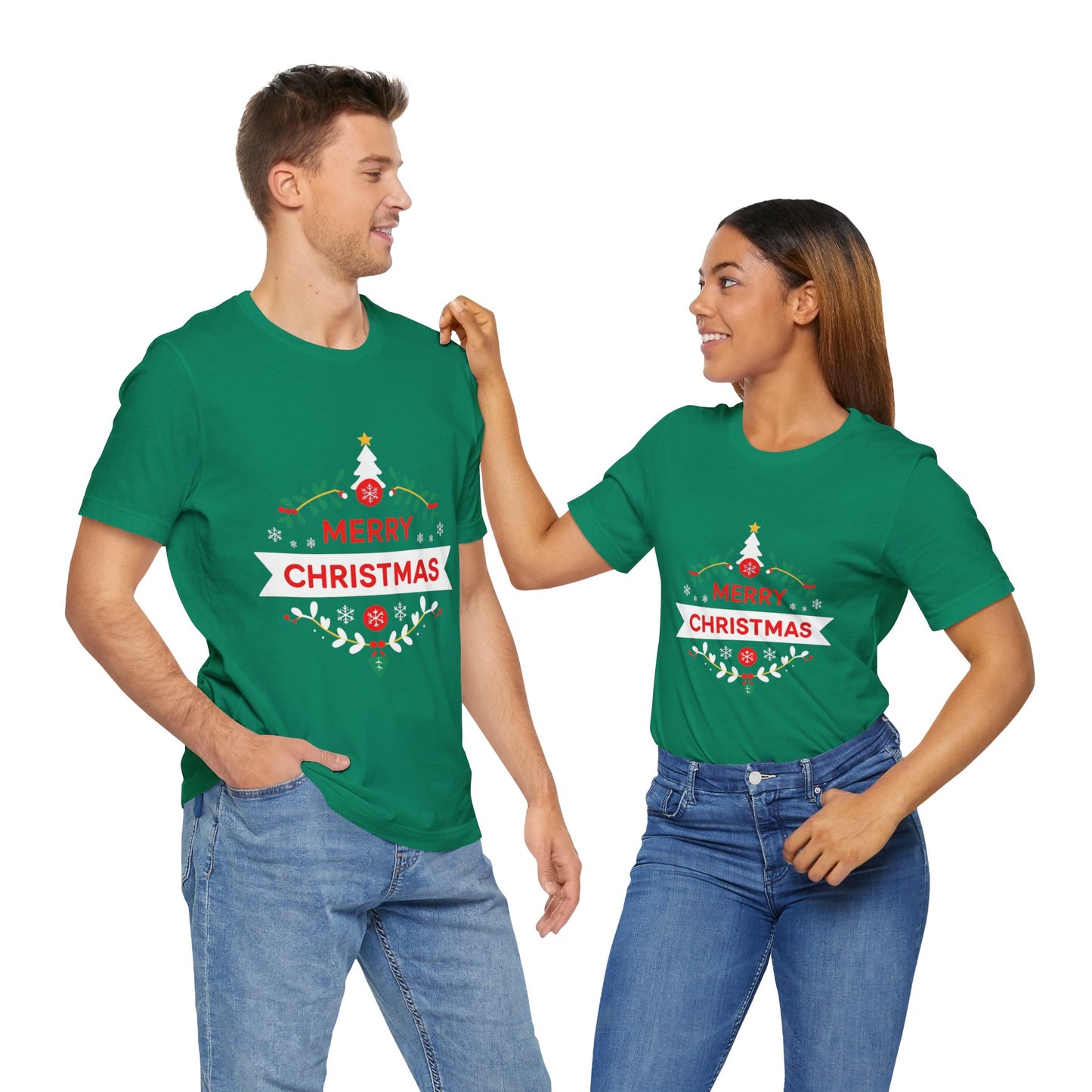 Merry Christmas Unisex Tee, Holiday T-Shirt, Festive Short Sleeve Shirt, Christmas Gift, Seasonal Apparel