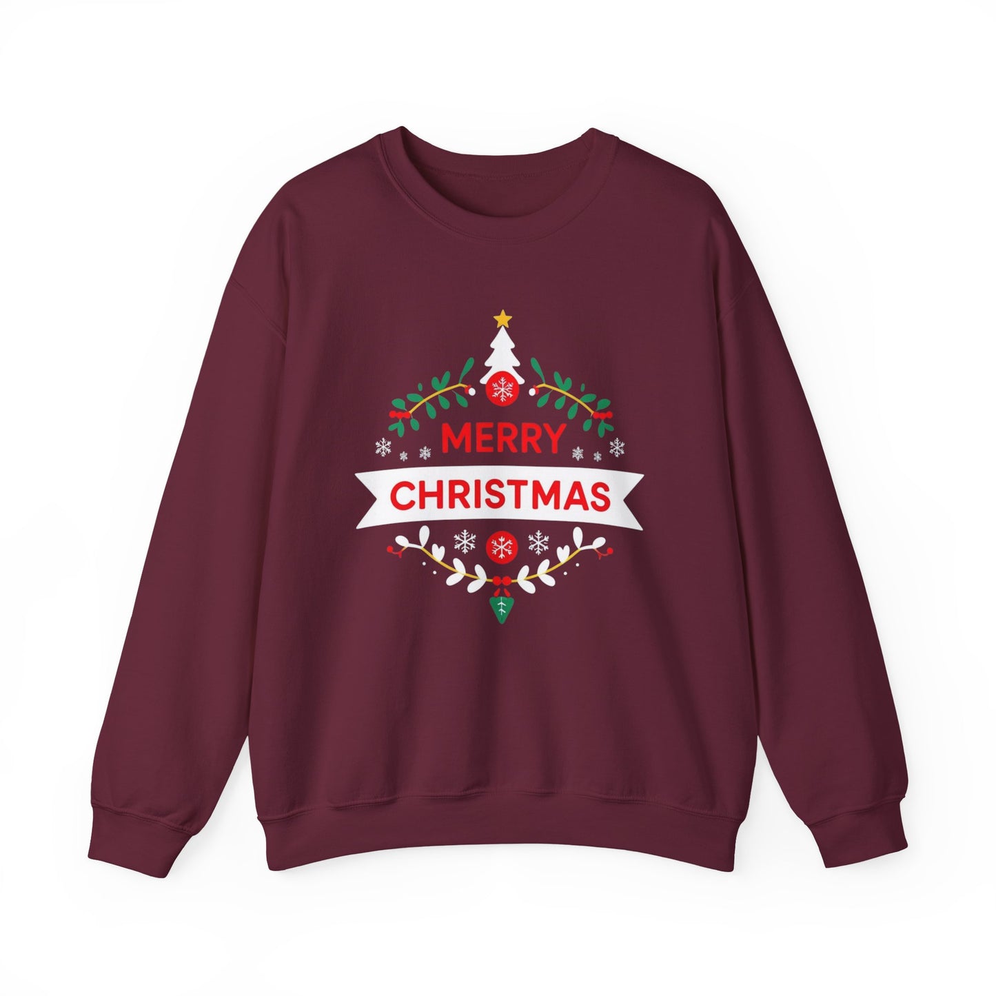 Merry Christmas Unisex Crewneck Sweatshirt, Holiday Sweater, Christmas Gift, Cozy Crewneck, Winter Fashion