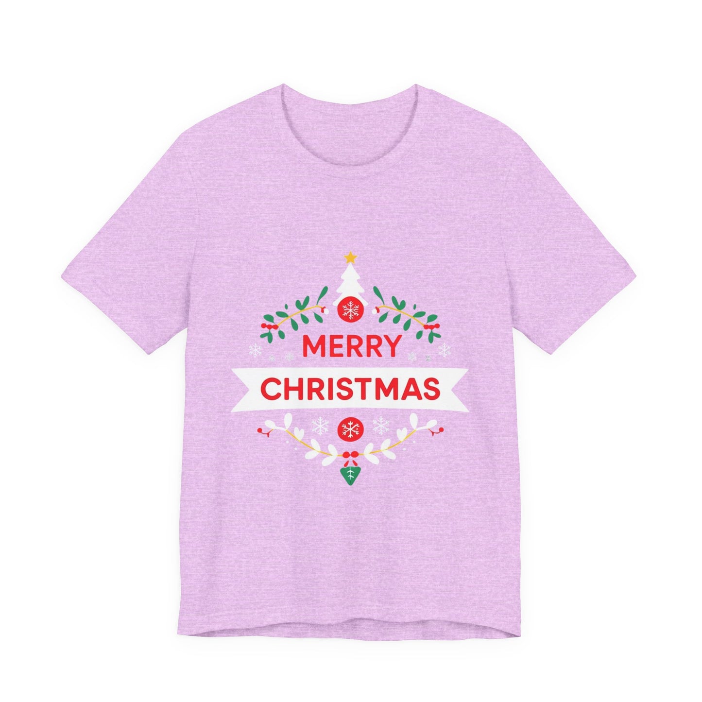 Merry Christmas Unisex Tee, Holiday T-Shirt, Festive Short Sleeve Shirt, Christmas Gift, Seasonal Apparel