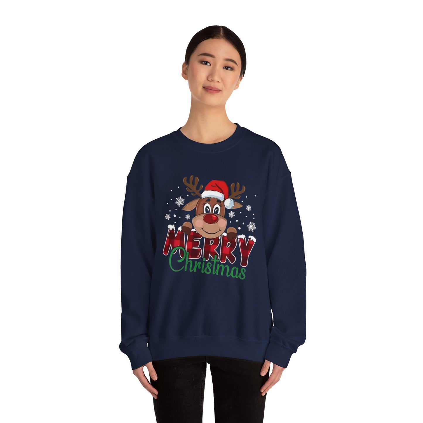 Merry Christmas Unisex Crewneck Sweatshirt, Holiday Gift, Festive Apparel, Cozy Winter Wear, Christmas Sweatshirt, Cheerful Design