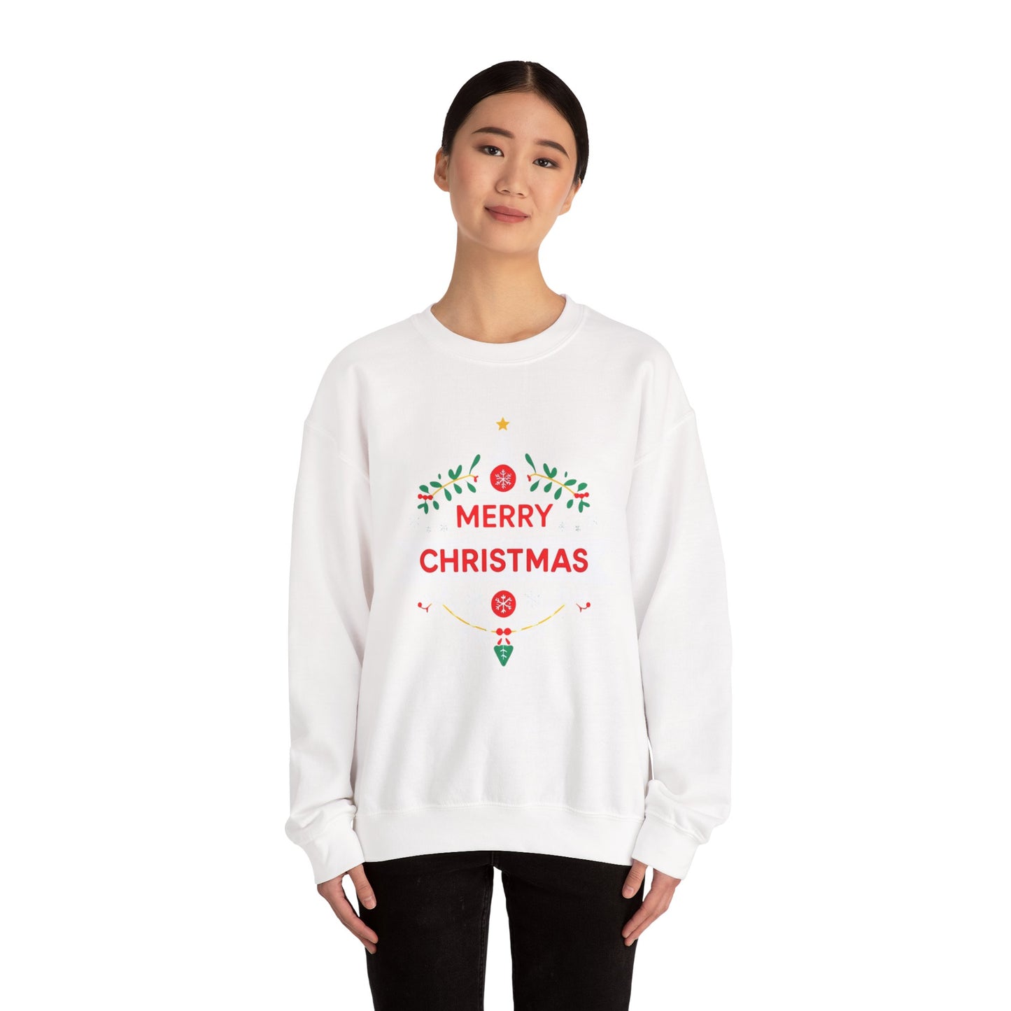 Merry Christmas Unisex Crewneck Sweatshirt, Holiday Sweater, Christmas Gift, Cozy Crewneck, Winter Fashion
