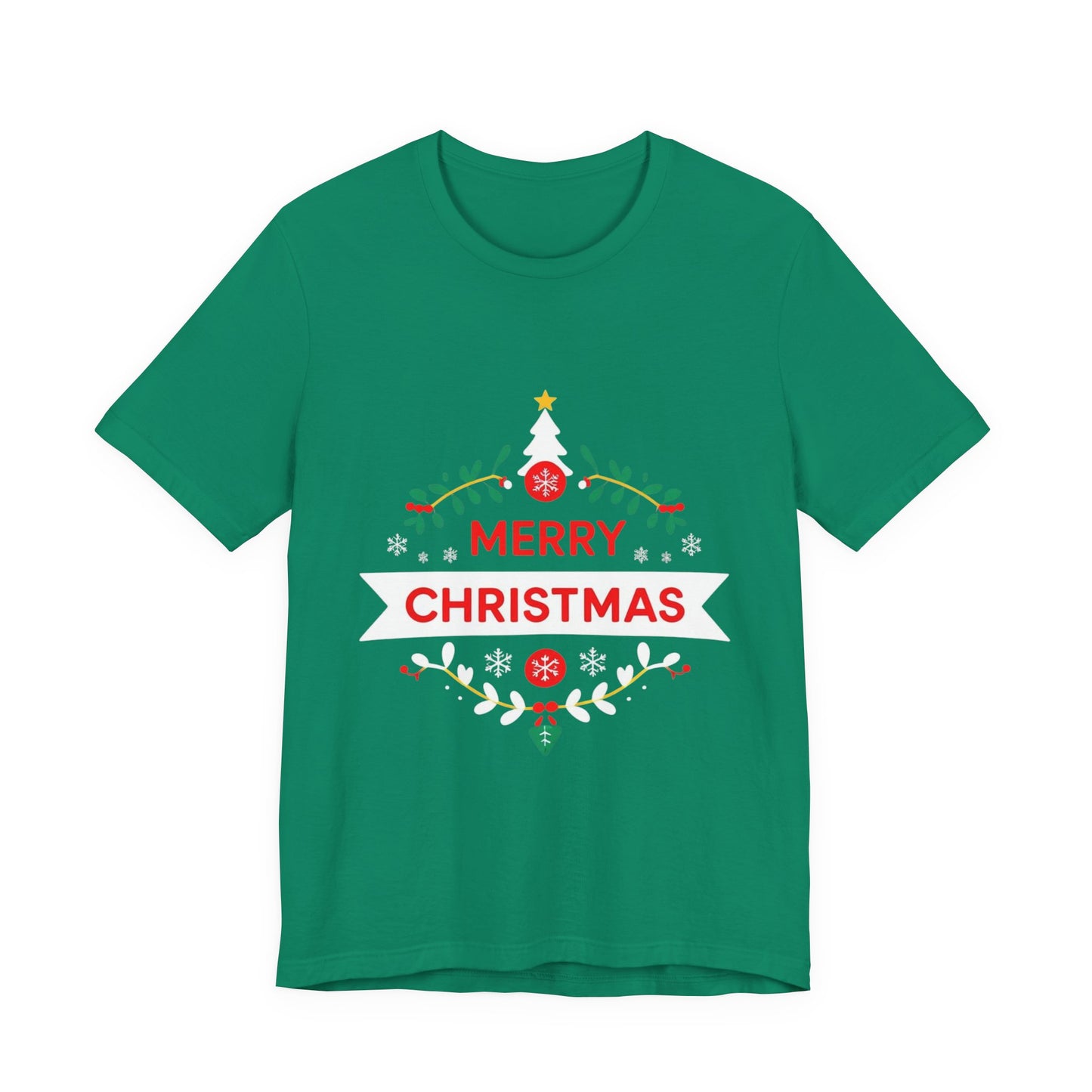 Merry Christmas Unisex Tee, Holiday T-Shirt, Festive Short Sleeve Shirt, Christmas Gift, Seasonal Apparel