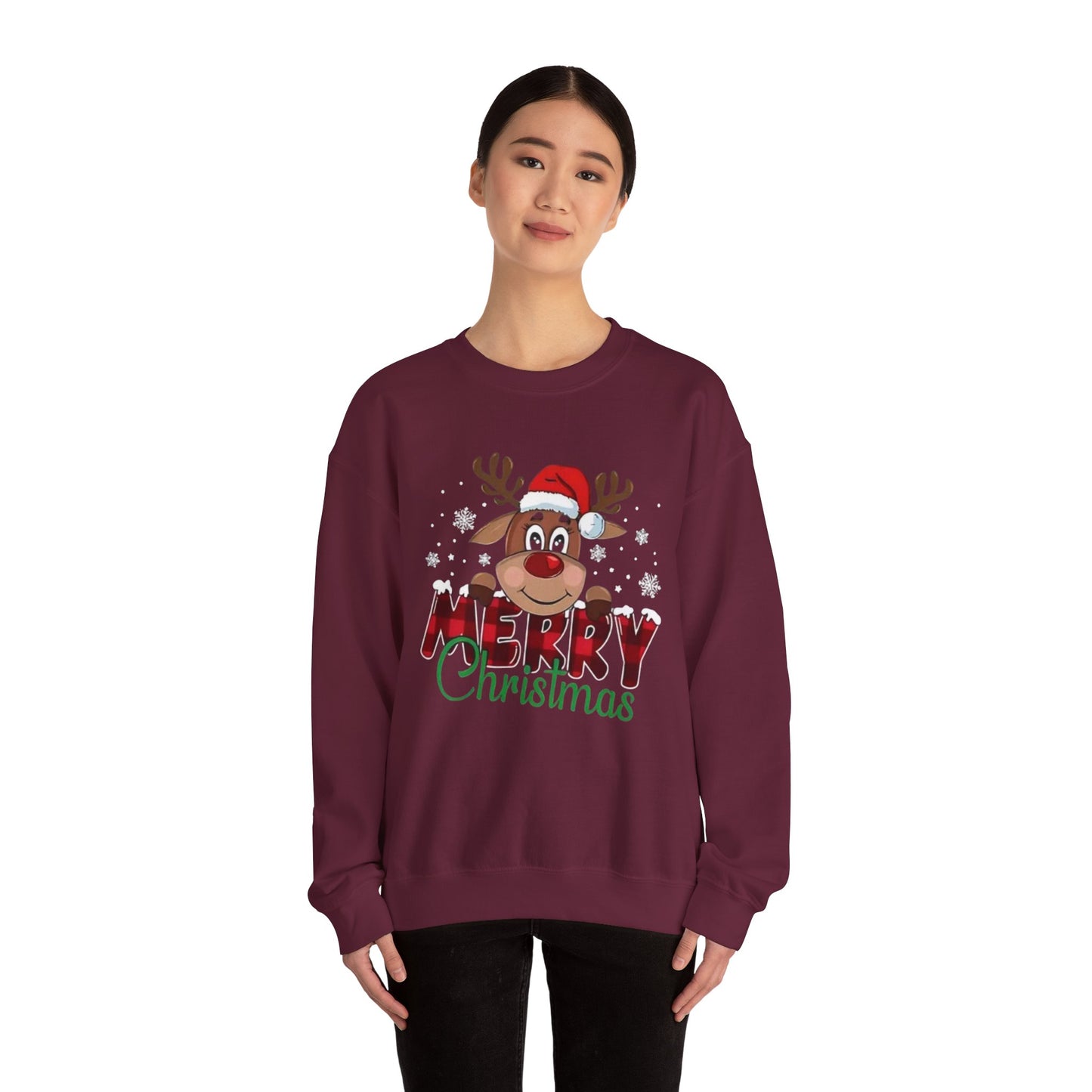 Merry Christmas Unisex Crewneck Sweatshirt, Holiday Gift, Festive Apparel, Cozy Winter Wear, Christmas Sweatshirt, Cheerful Design