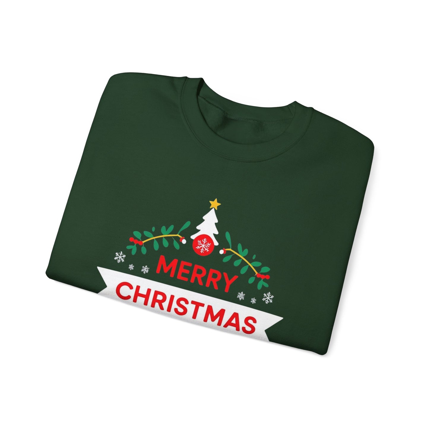 Merry Christmas Unisex Crewneck Sweatshirt, Holiday Sweater, Christmas Gift, Cozy Crewneck, Winter Fashion