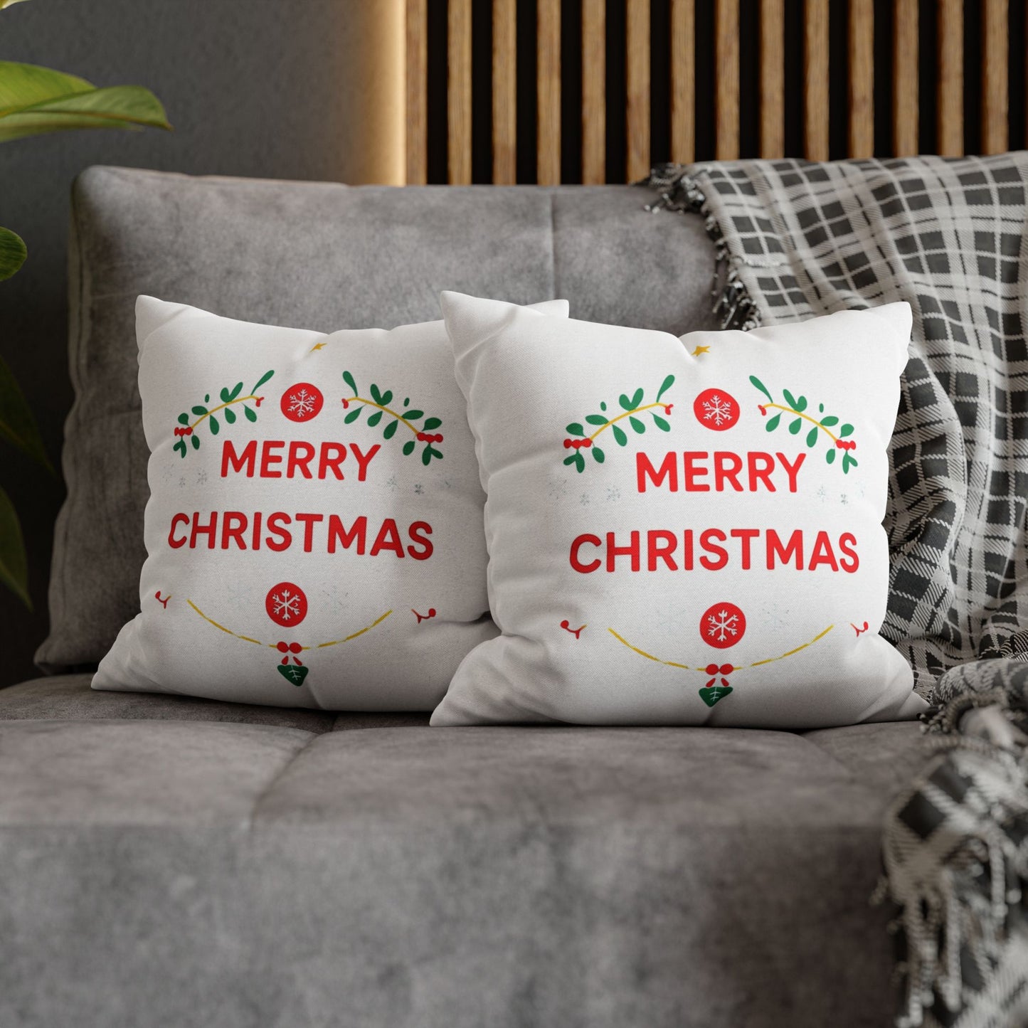 Merry Christmas Pillowcase, Holiday Decor for Christmas, Cozy Home Accent, Festive Gift Idea, Seasonal Pillow Cover