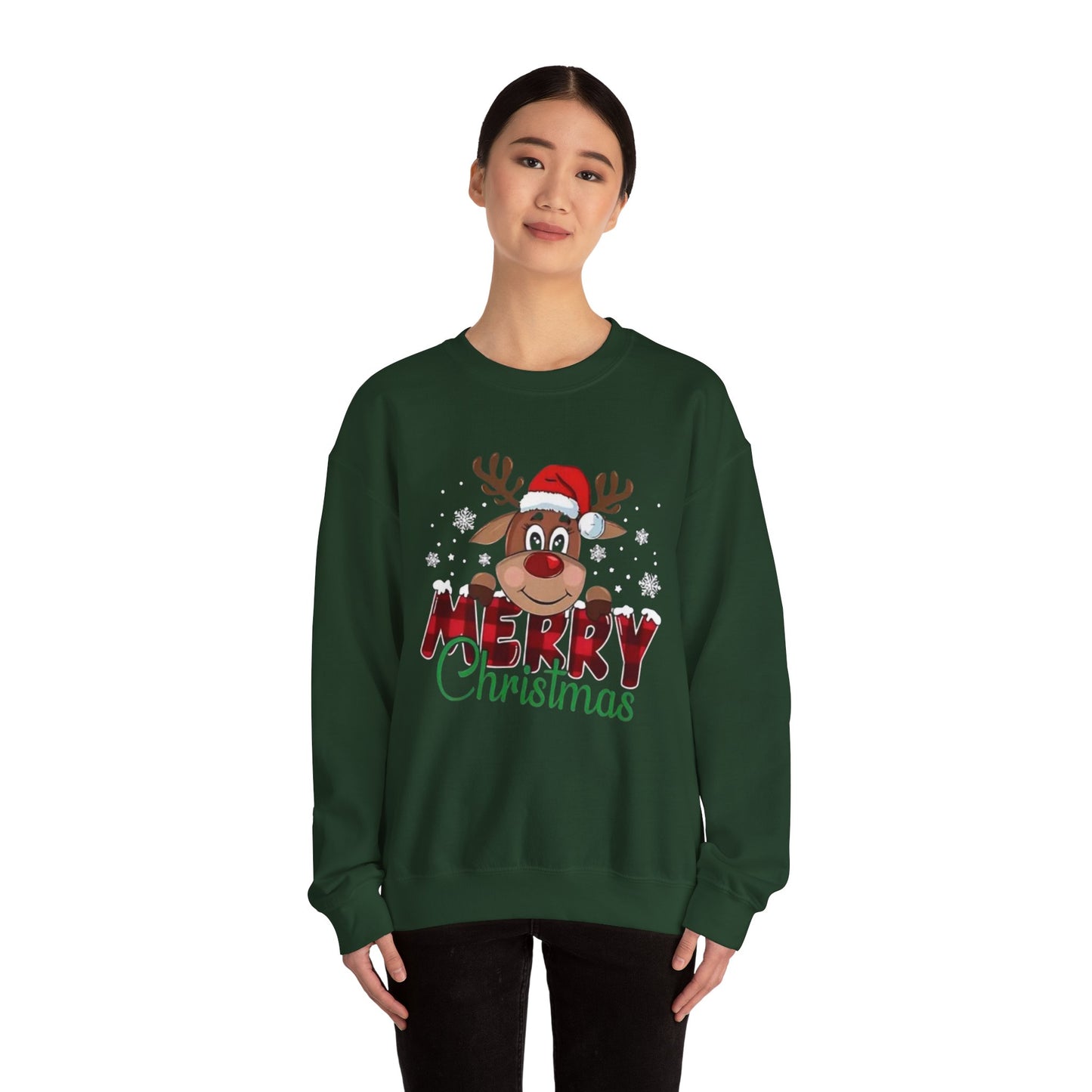 Merry Christmas Unisex Crewneck Sweatshirt, Holiday Gift, Festive Apparel, Cozy Winter Wear, Christmas Sweatshirt, Cheerful Design