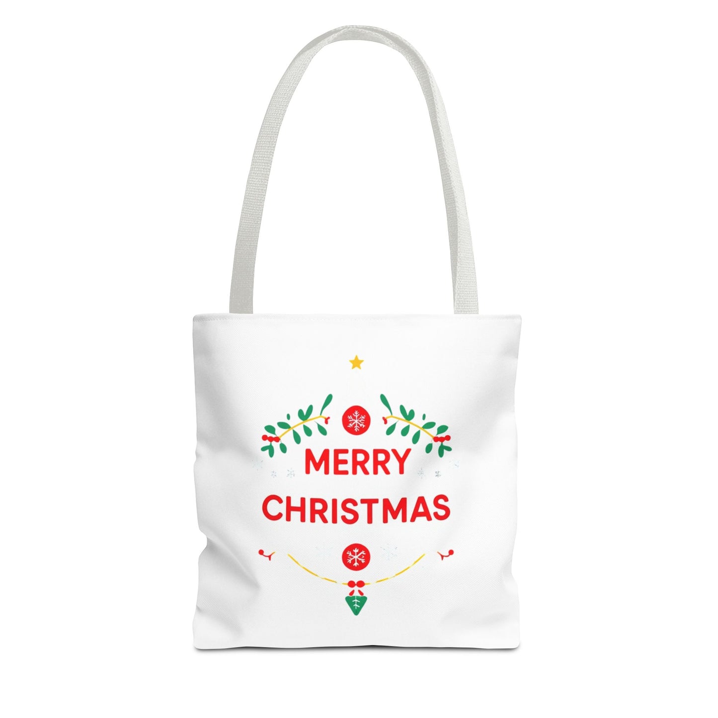 Christmas Tote Bag, Holiday Shopping Bag, Merry Christmas Gift, Seasonal Reusable Bag, Merry & Bright Tote ( customize available)