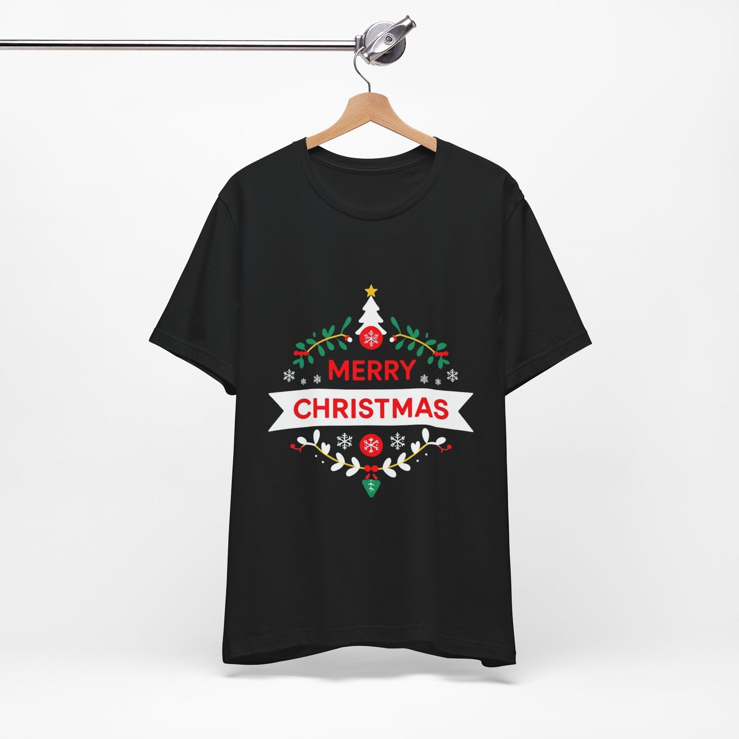 Merry Christmas Unisex Tee, Holiday T-Shirt, Festive Short Sleeve Shirt, Christmas Gift, Seasonal Apparel