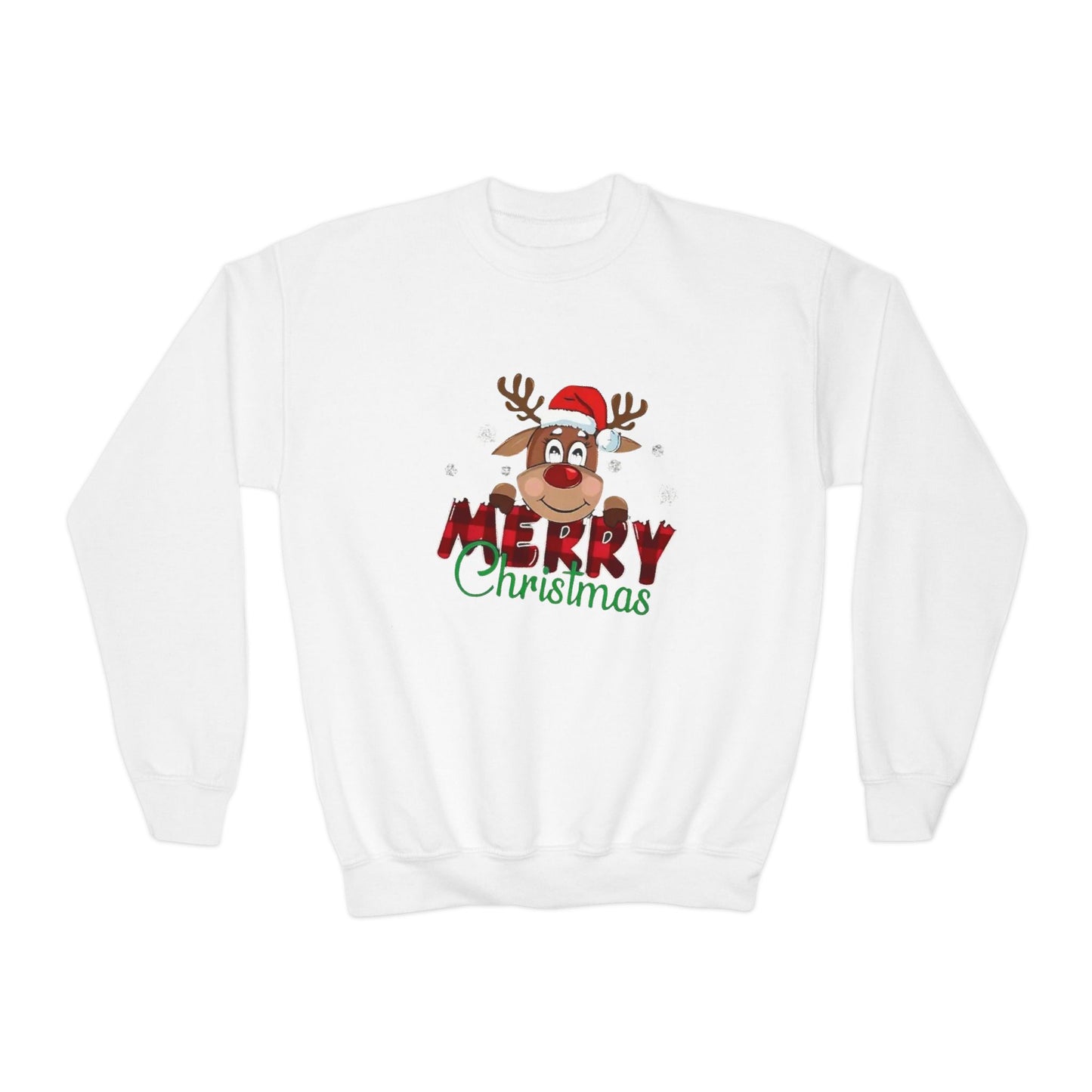 Festive Youth Crewneck Sweatshirt with Merry Christmas and Peace, Love, Christmas Designs, Holiday Sweatshirt, Kids Christmas Gift, [...]