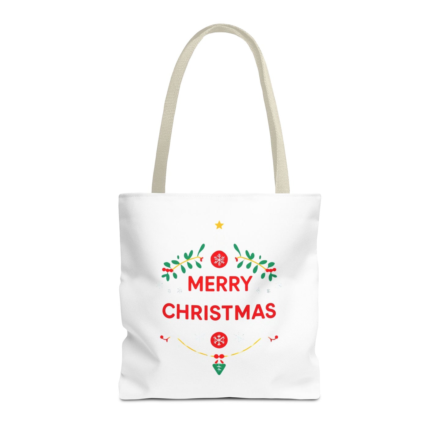 Christmas Tote Bag, Holiday Shopping Bag, Merry Christmas Gift, Seasonal Reusable Bag, Merry & Bright Tote ( customize available)