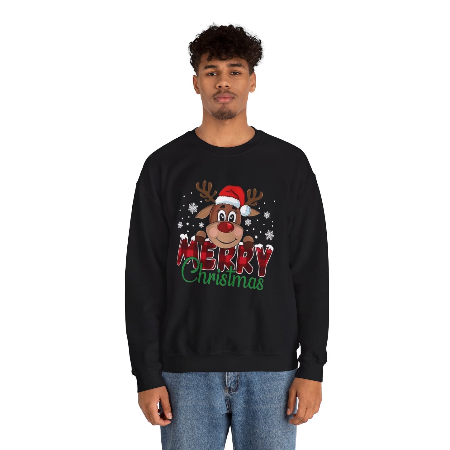 Merry Christmas Unisex Crewneck Sweatshirt, Holiday Gift, Festive Apparel, Cozy Winter Wear, Christmas Sweatshirt, Cheerful Design