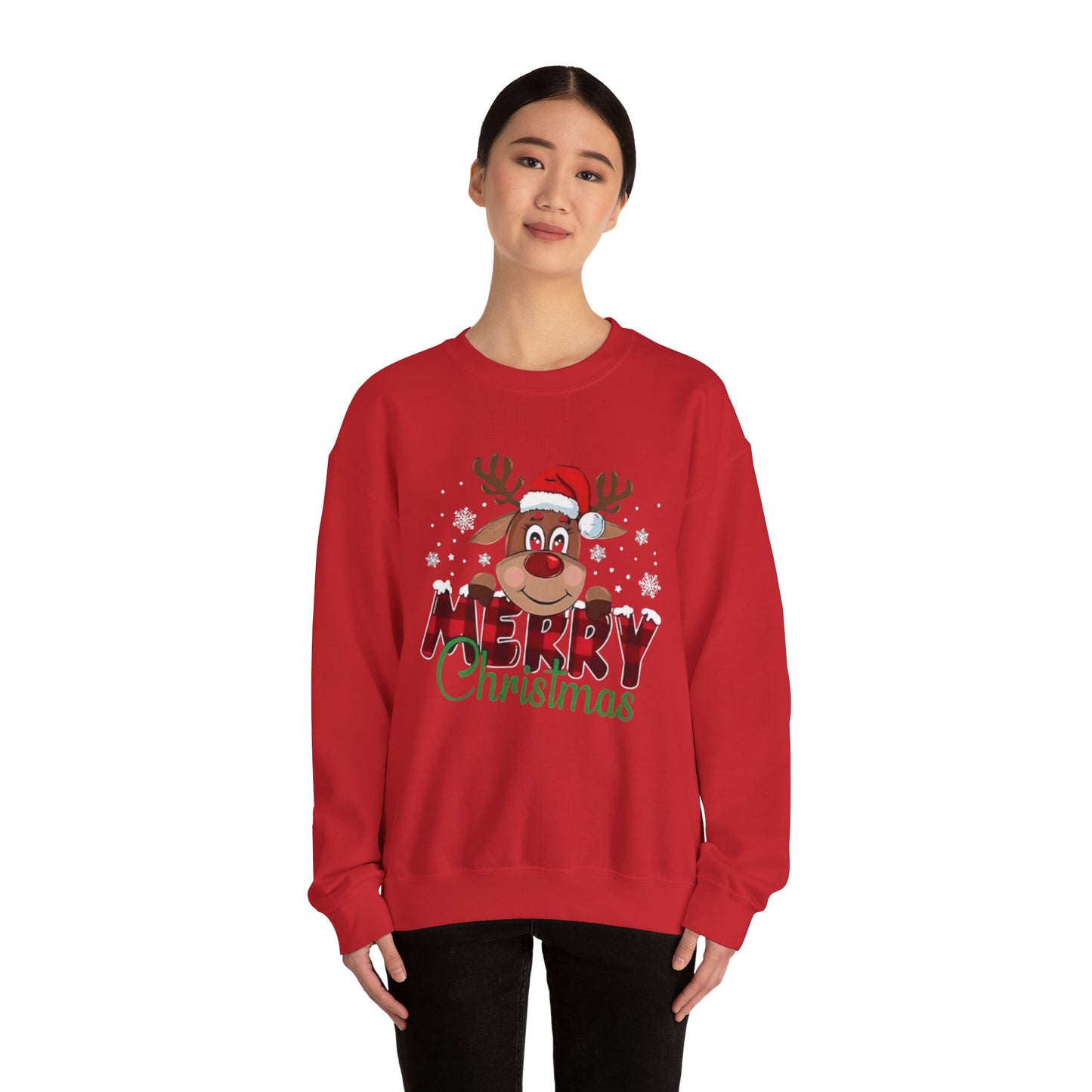 Merry Christmas Unisex Crewneck Sweatshirt, Holiday Gift, Festive Apparel, Cozy Winter Wear, Christmas Sweatshirt, Cheerful Design