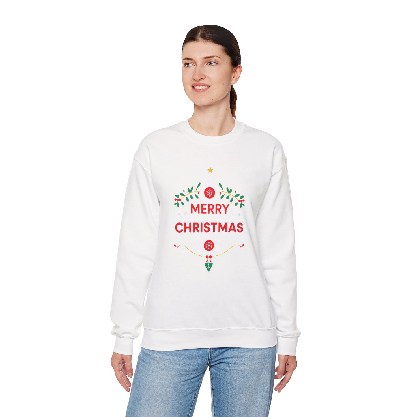 Merry Christmas Unisex Crewneck Sweatshirt, Holiday Sweater, Christmas Gift, Cozy Crewneck, Winter Fashion