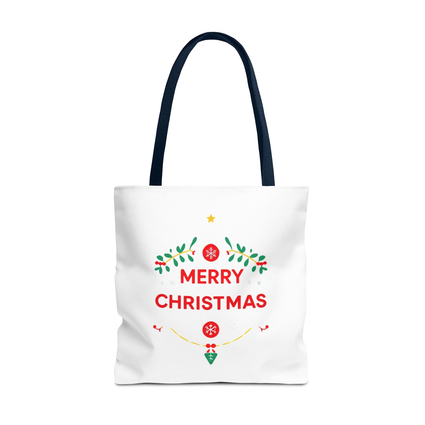Christmas Tote Bag, Holiday Shopping Bag, Merry Christmas Gift, Seasonal Reusable Bag, Merry & Bright Tote ( customize available)