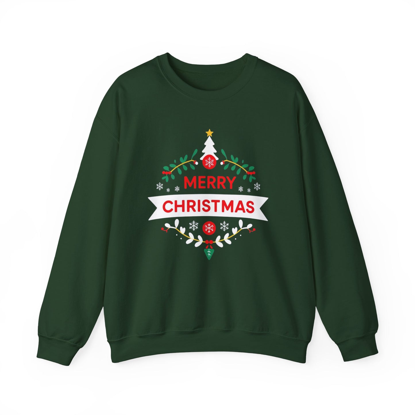 Merry Christmas Unisex Crewneck Sweatshirt, Holiday Sweater, Christmas Gift, Cozy Crewneck, Winter Fashion