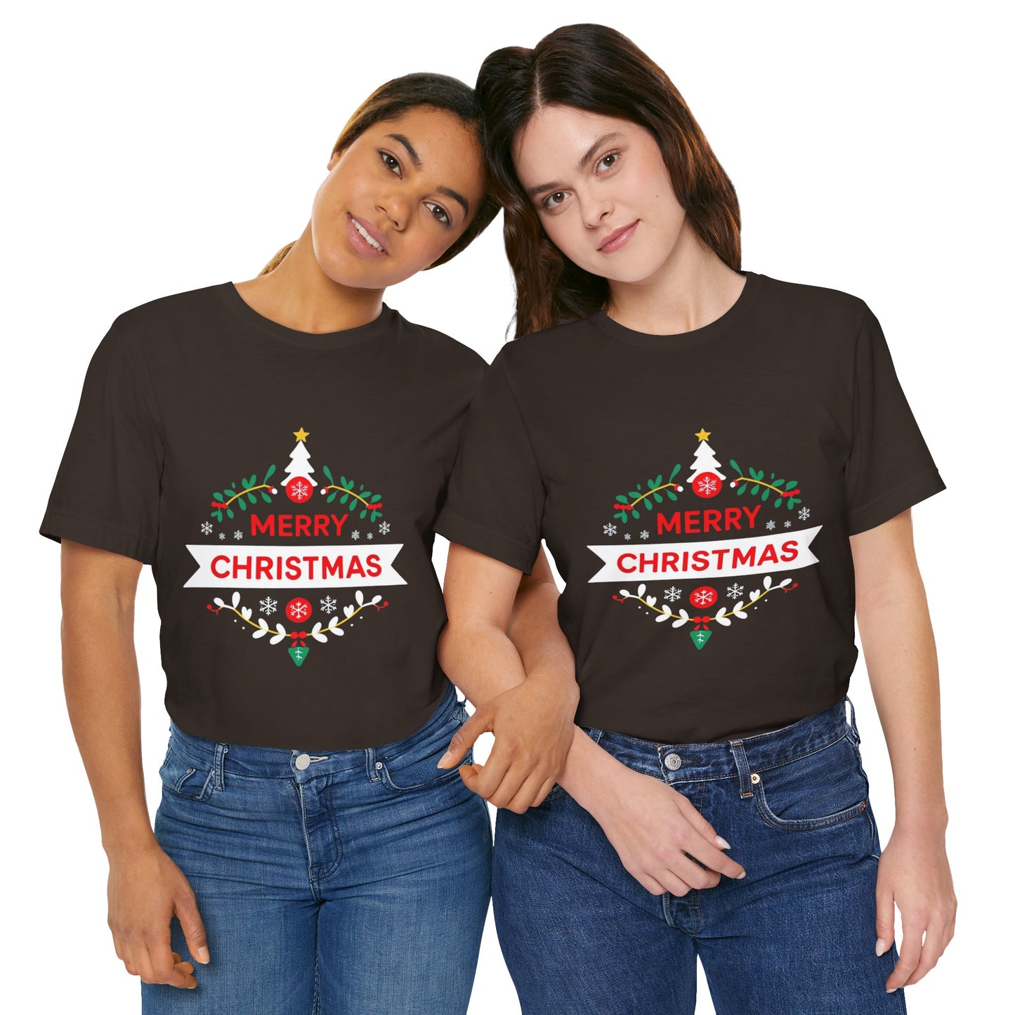 Merry Christmas Unisex Tee, Holiday T-Shirt, Festive Short Sleeve Shirt, Christmas Gift, Seasonal Apparel