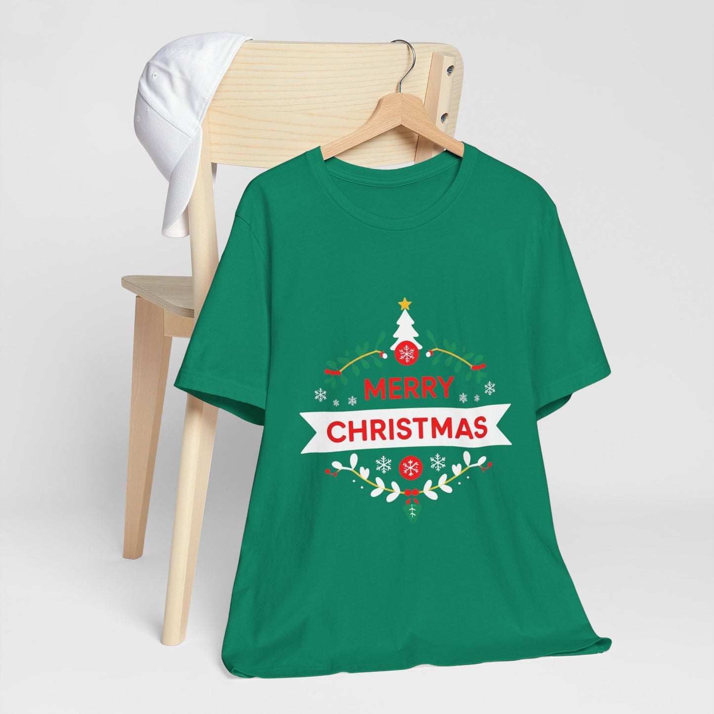Merry Christmas Unisex Tee, Holiday T-Shirt, Festive Short Sleeve Shirt, Christmas Gift, Seasonal Apparel