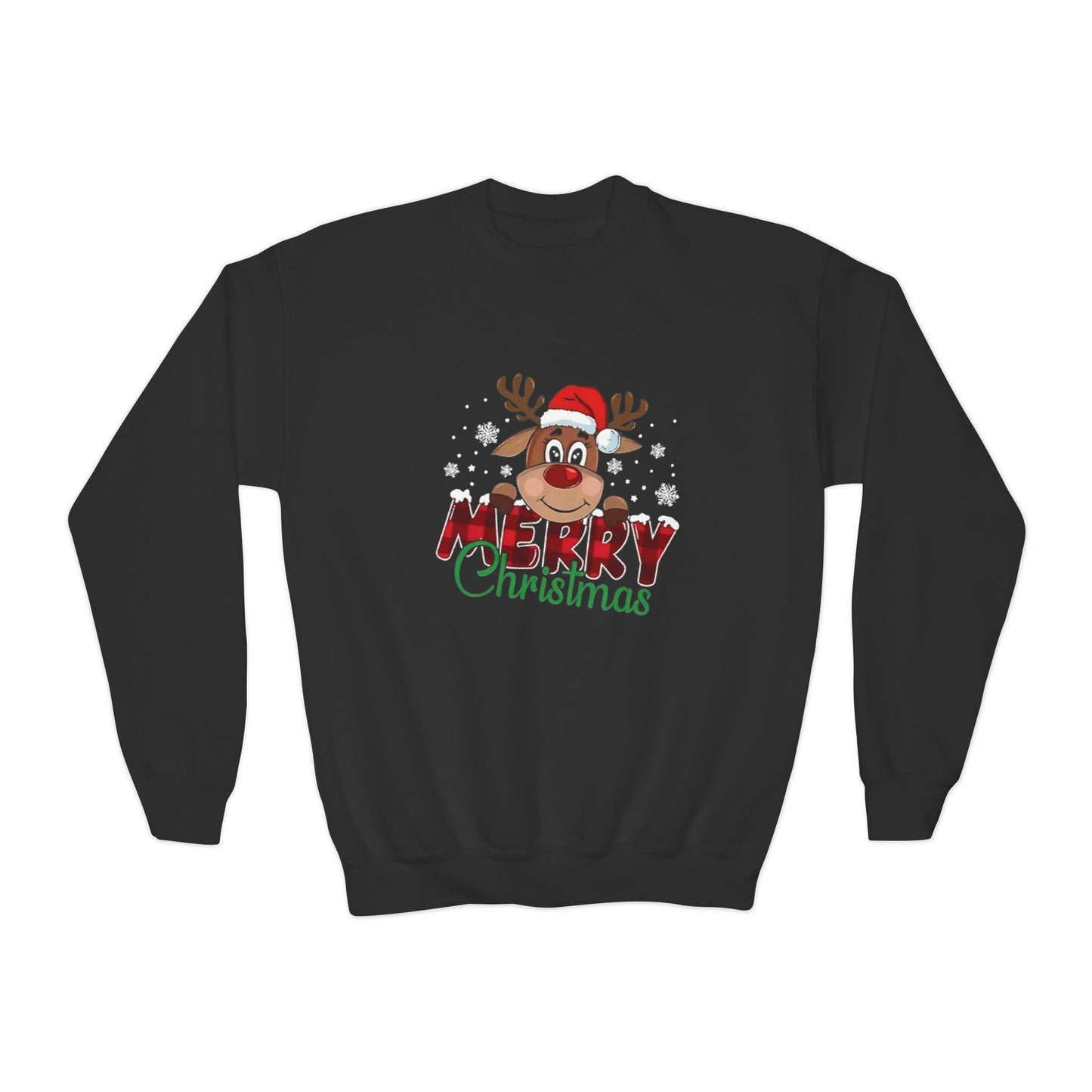 Festive Youth Crewneck Sweatshirt with Merry Christmas and Peace, Love, Christmas Designs, Holiday Sweatshirt, Kids Christmas Gift, [...]